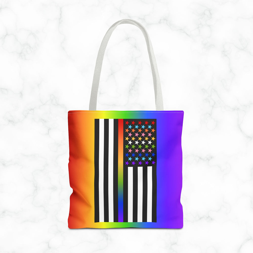 Thin Queer Line American Flag Tote Bag