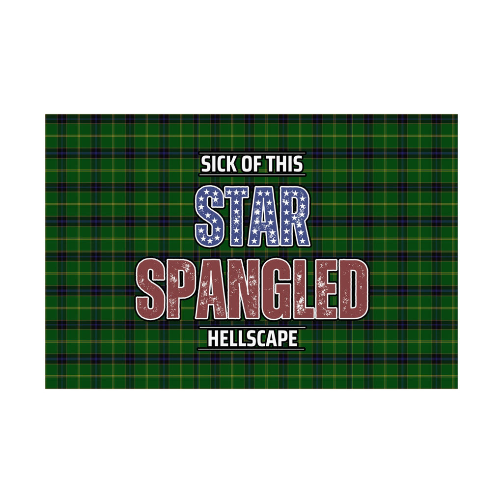 Star Spangled Hellscape Tartan Satin Poster