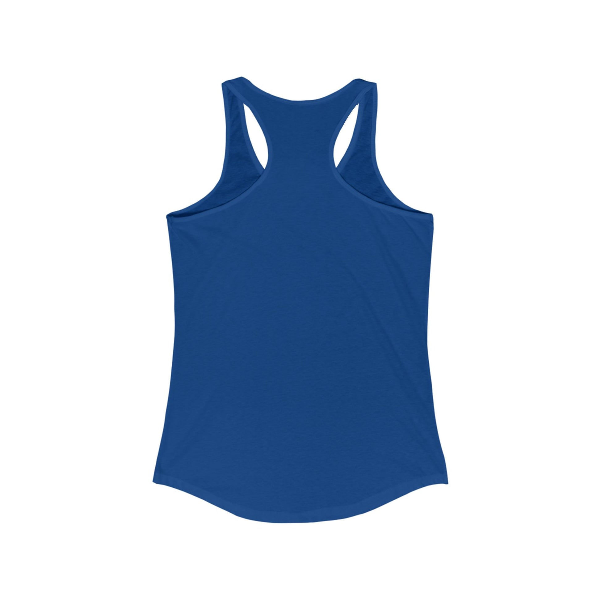 Never Again Bold Letters Feminine Racerback Tank