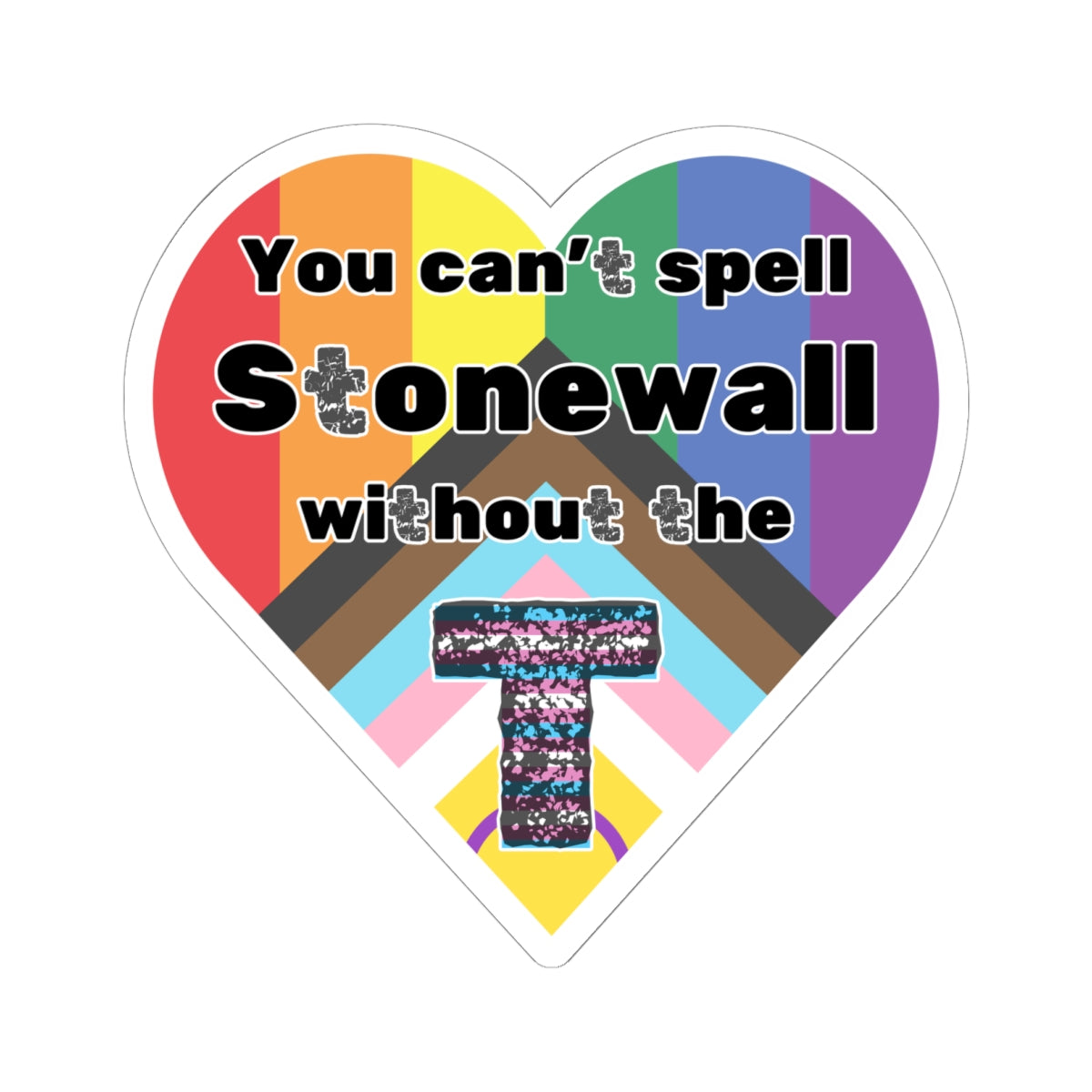 Can't Spell Stonewall Kiss-Cut Stickers