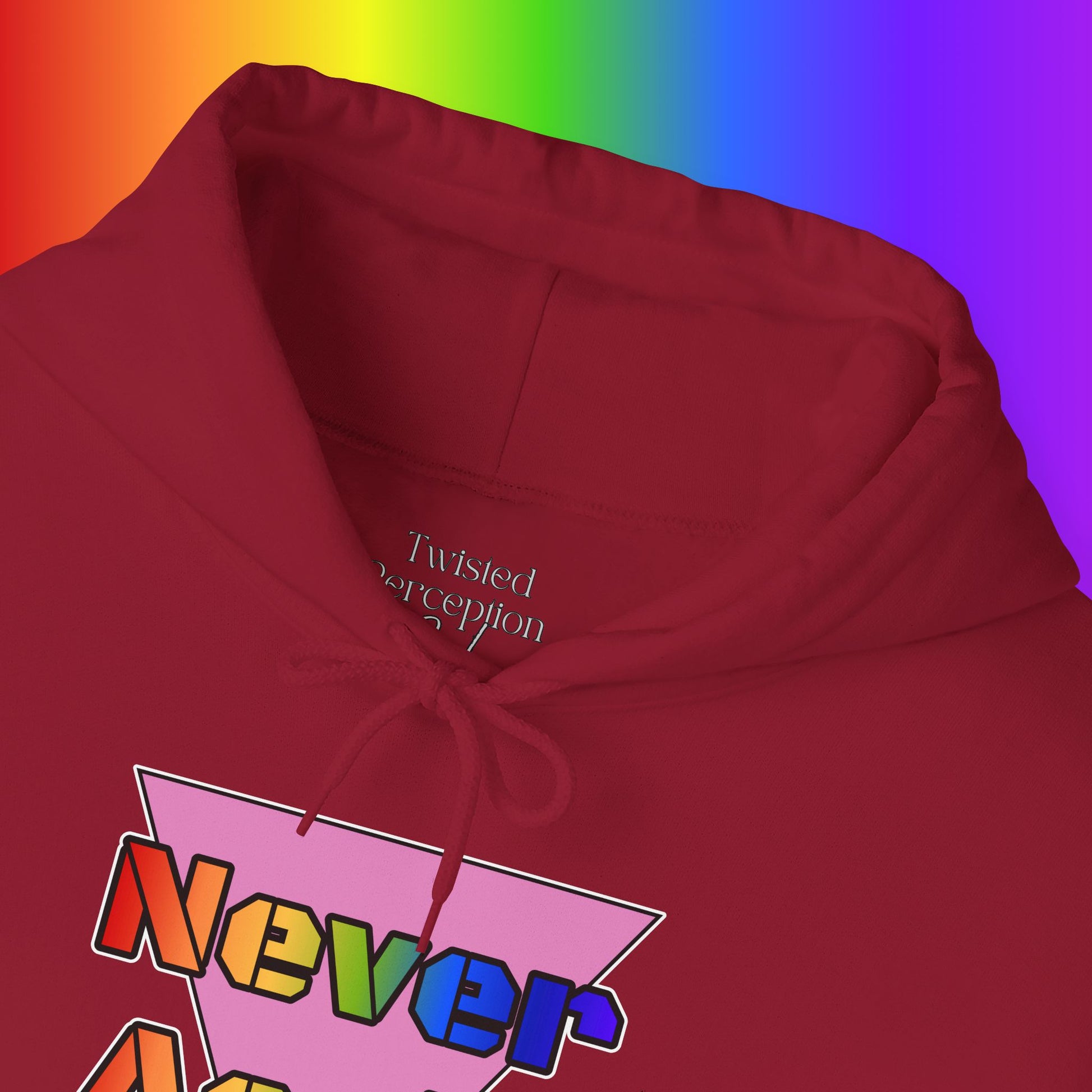 Never Again Bold Letters Heavy Blend Hoodie