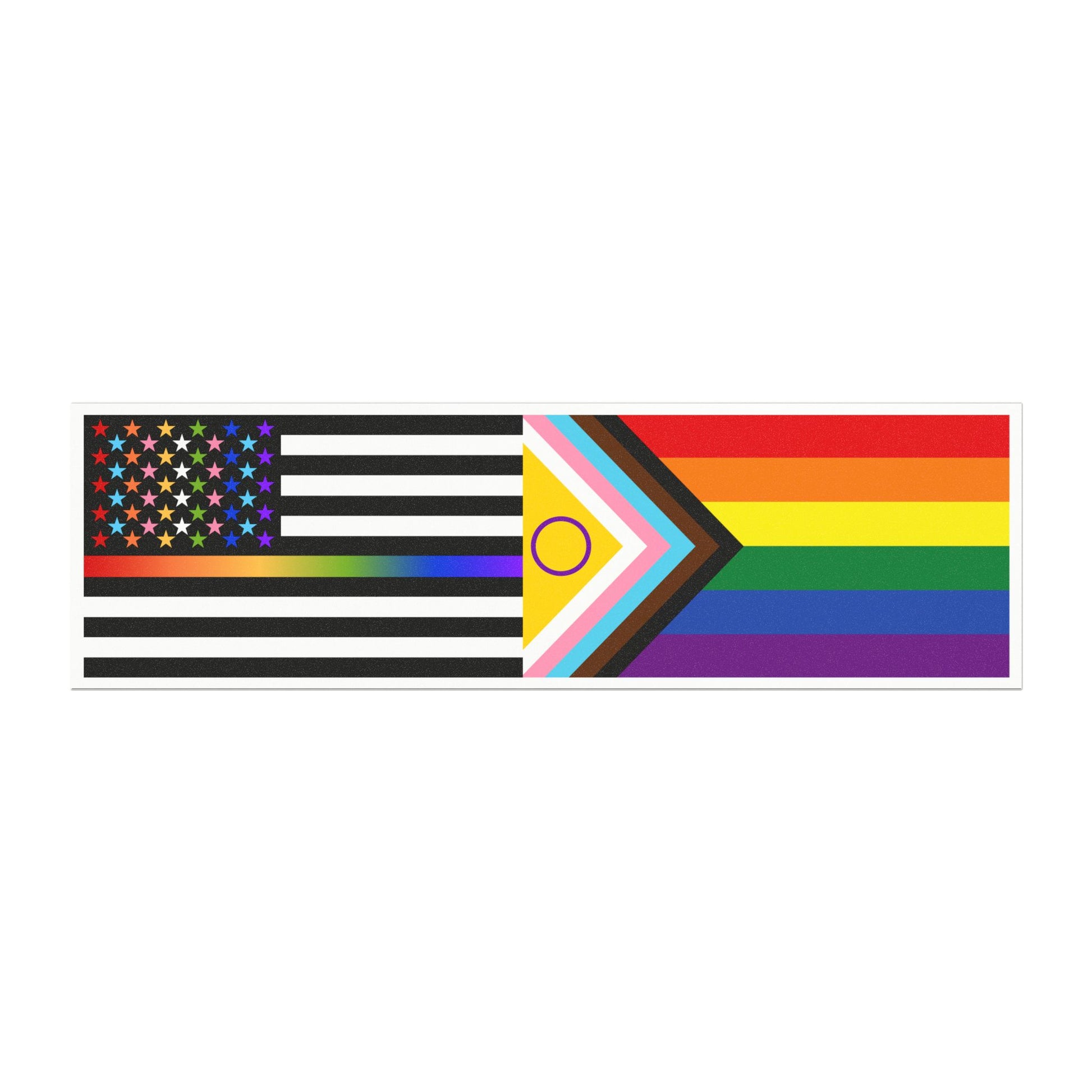 Thin Queer Line American Flag Car Magnet