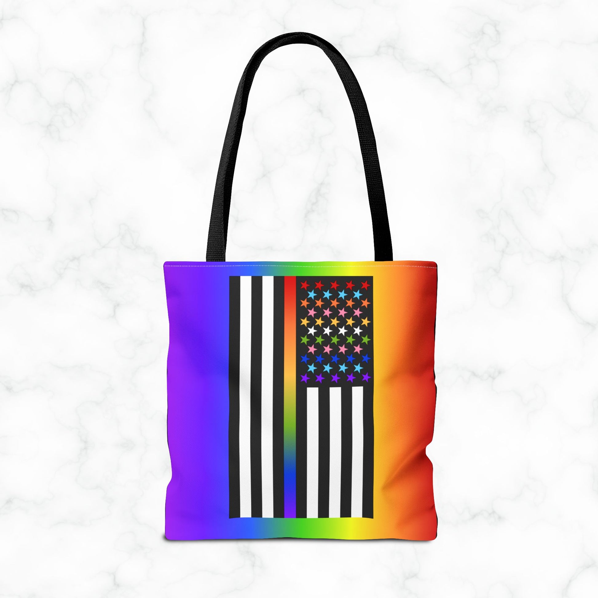 Thin Queer Line American Flag Tote Bag