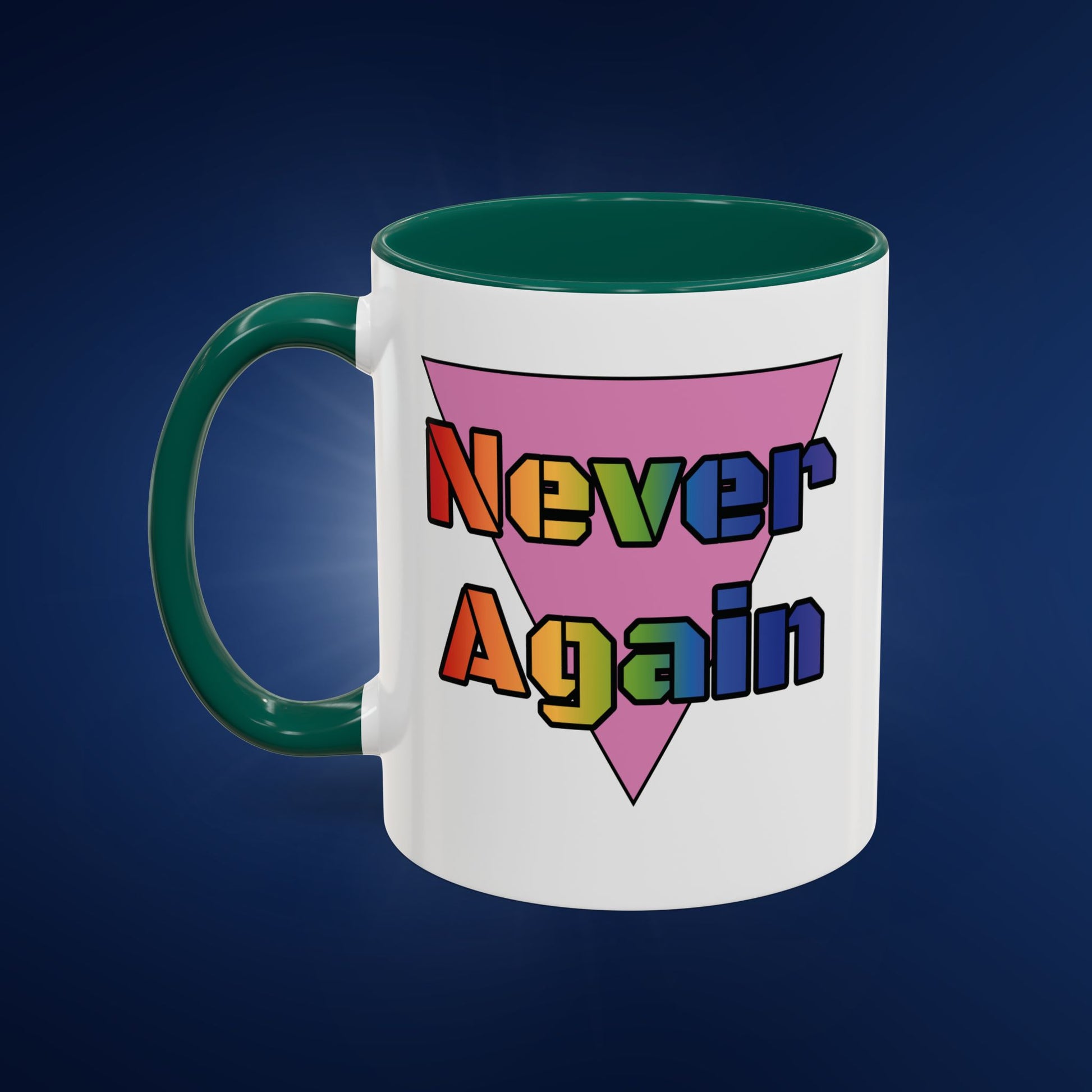 Colorful Bold Letters 'Never Again' Coffee Mug - 11oz & 15oz
