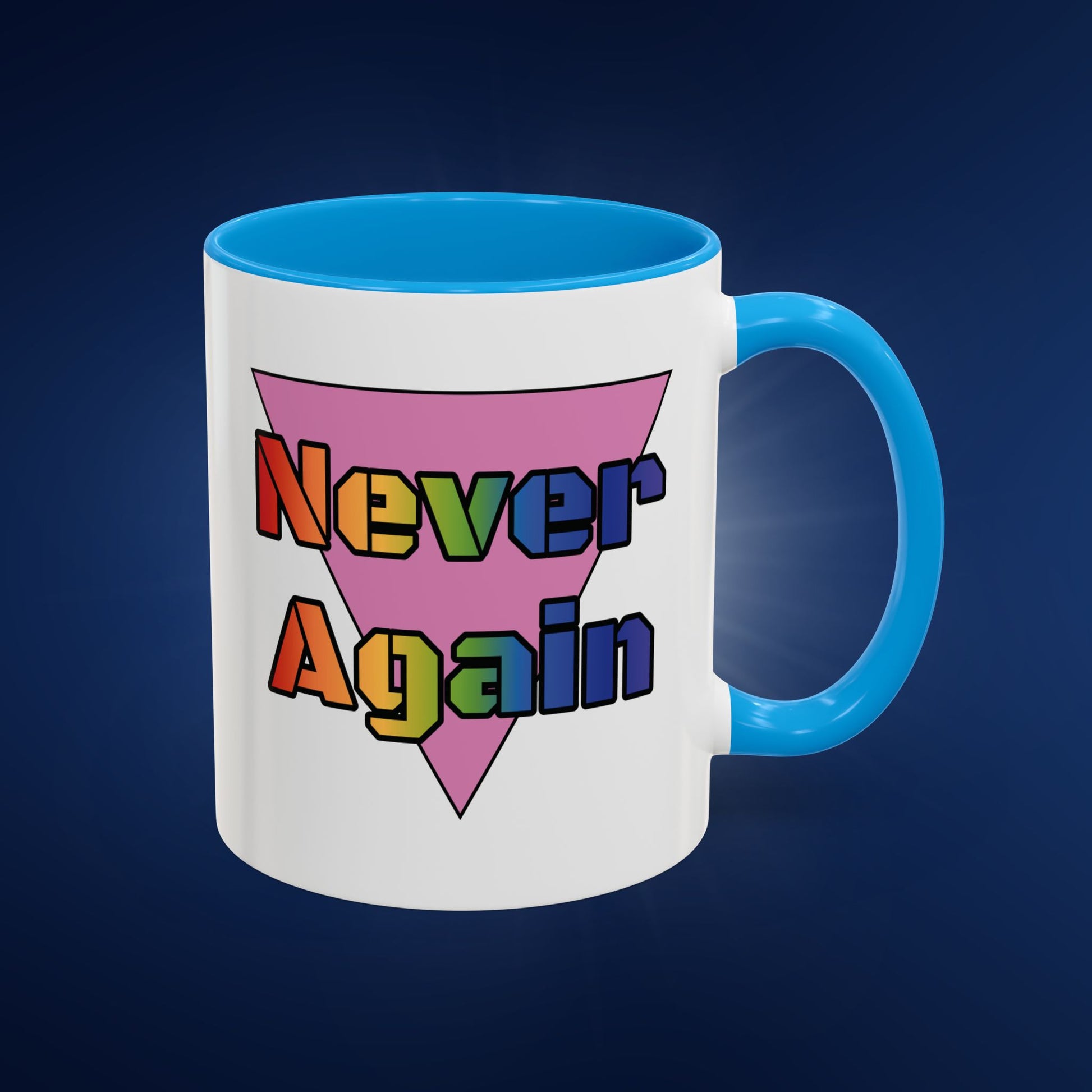 Colorful Bold Letters 'Never Again' Coffee Mug - 11oz & 15oz