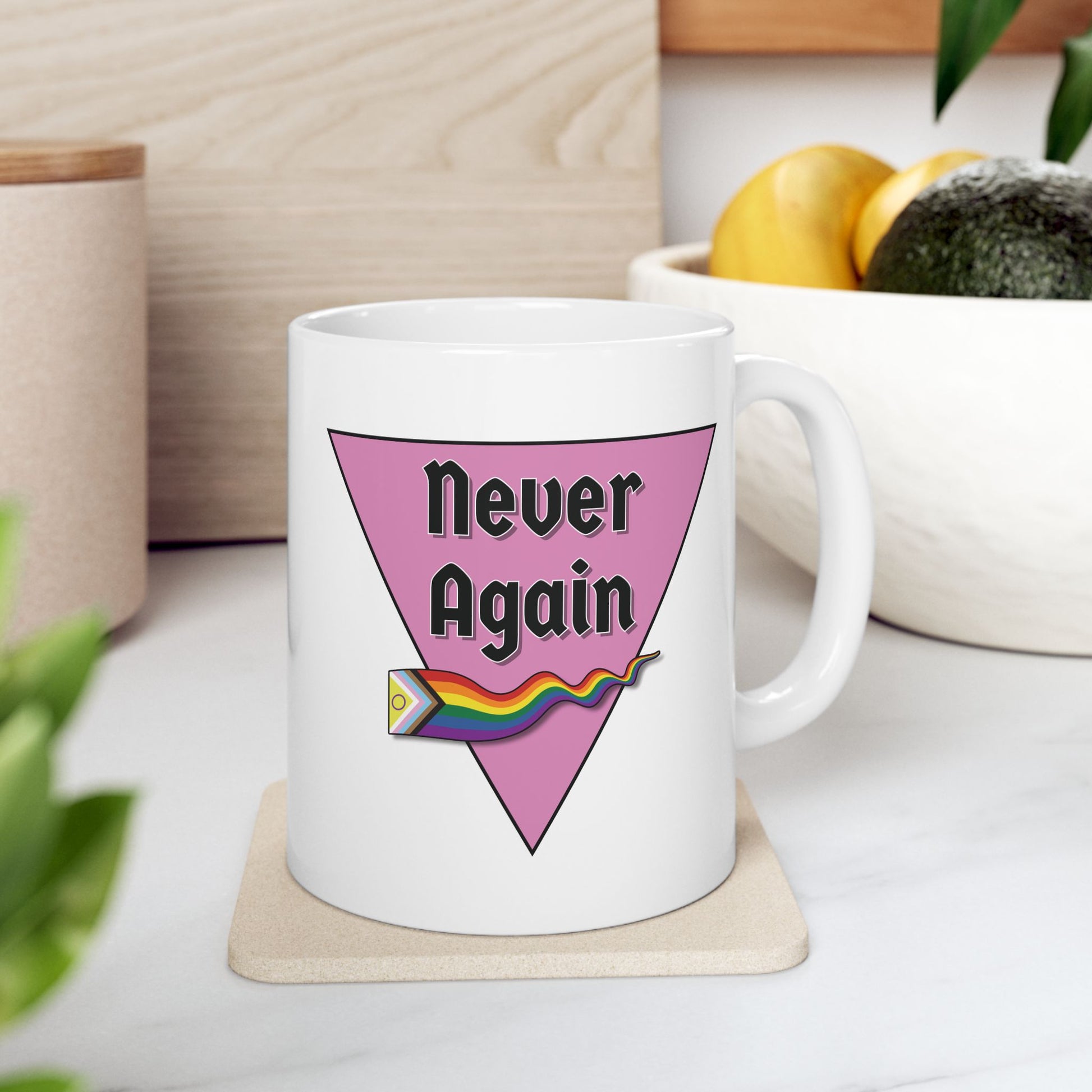 Never Again Pride Mug, 11oz