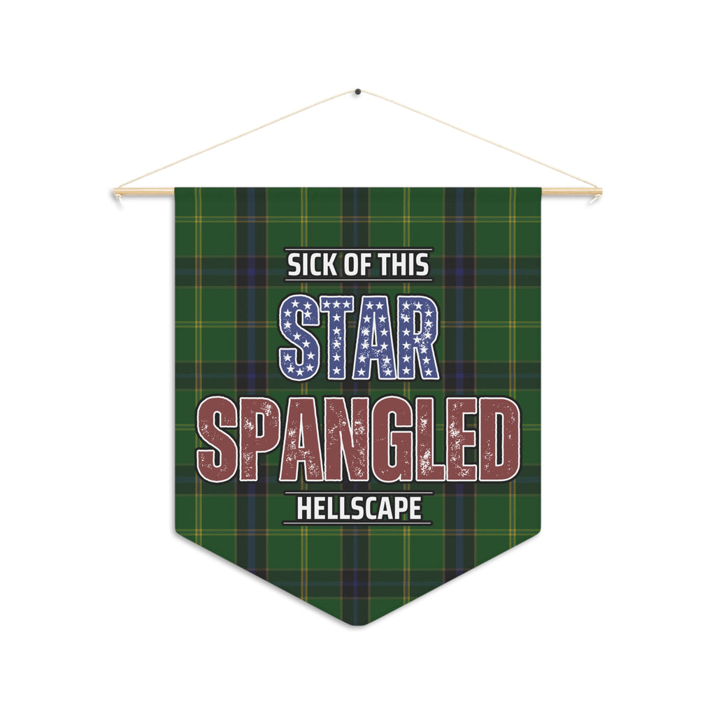 Star Spangled Hellscape Tartan Pennant Wall Art