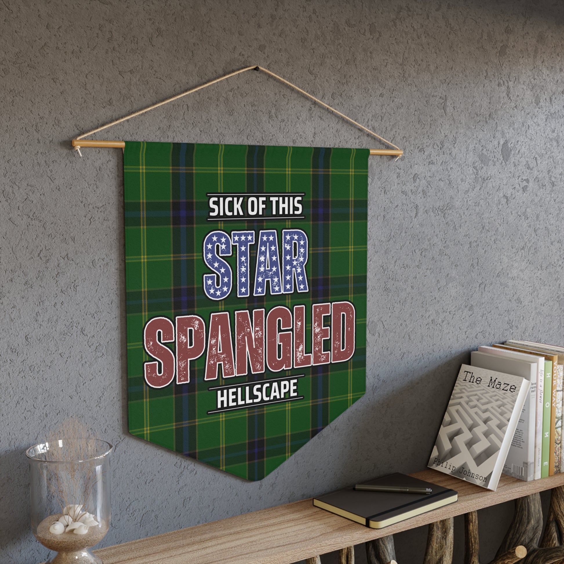 Star Spangled Hellscape Tartan Pennant Wall Art
