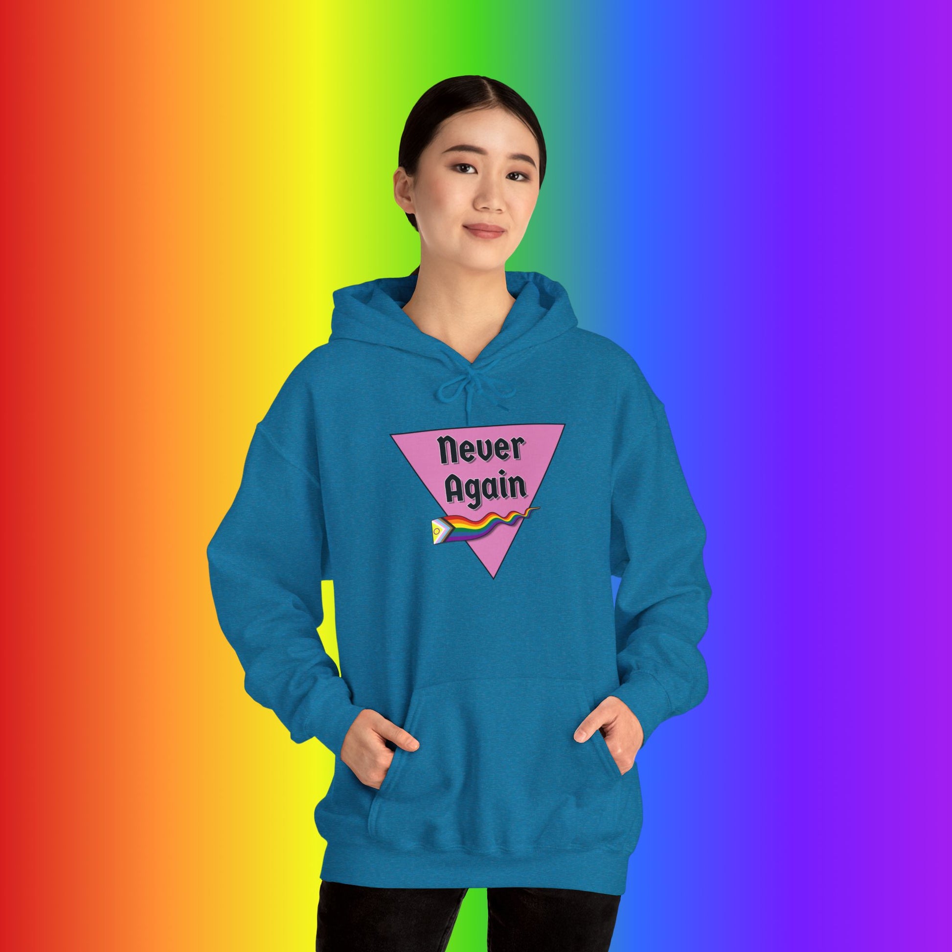 Never Again Heavy Blend Hoodie