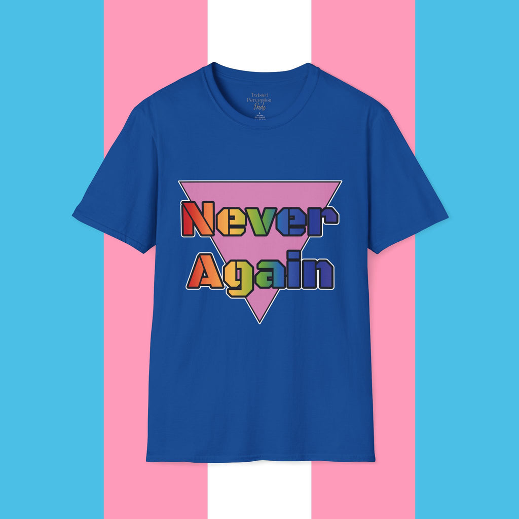 Never Again Bold Letters Gender Neutral Softstyle T-Shirt