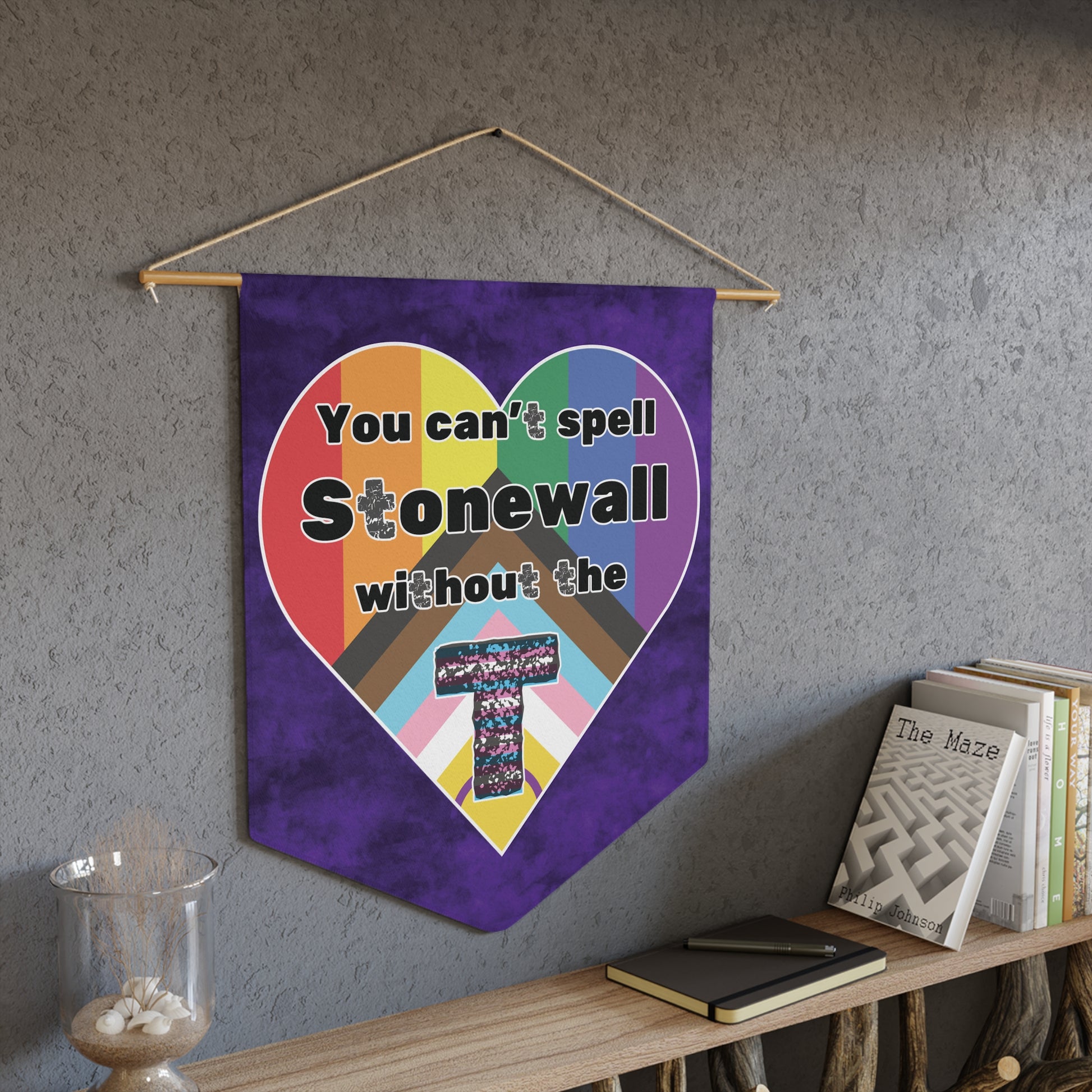 Transgender Inclusion Colorful Pride Pennant