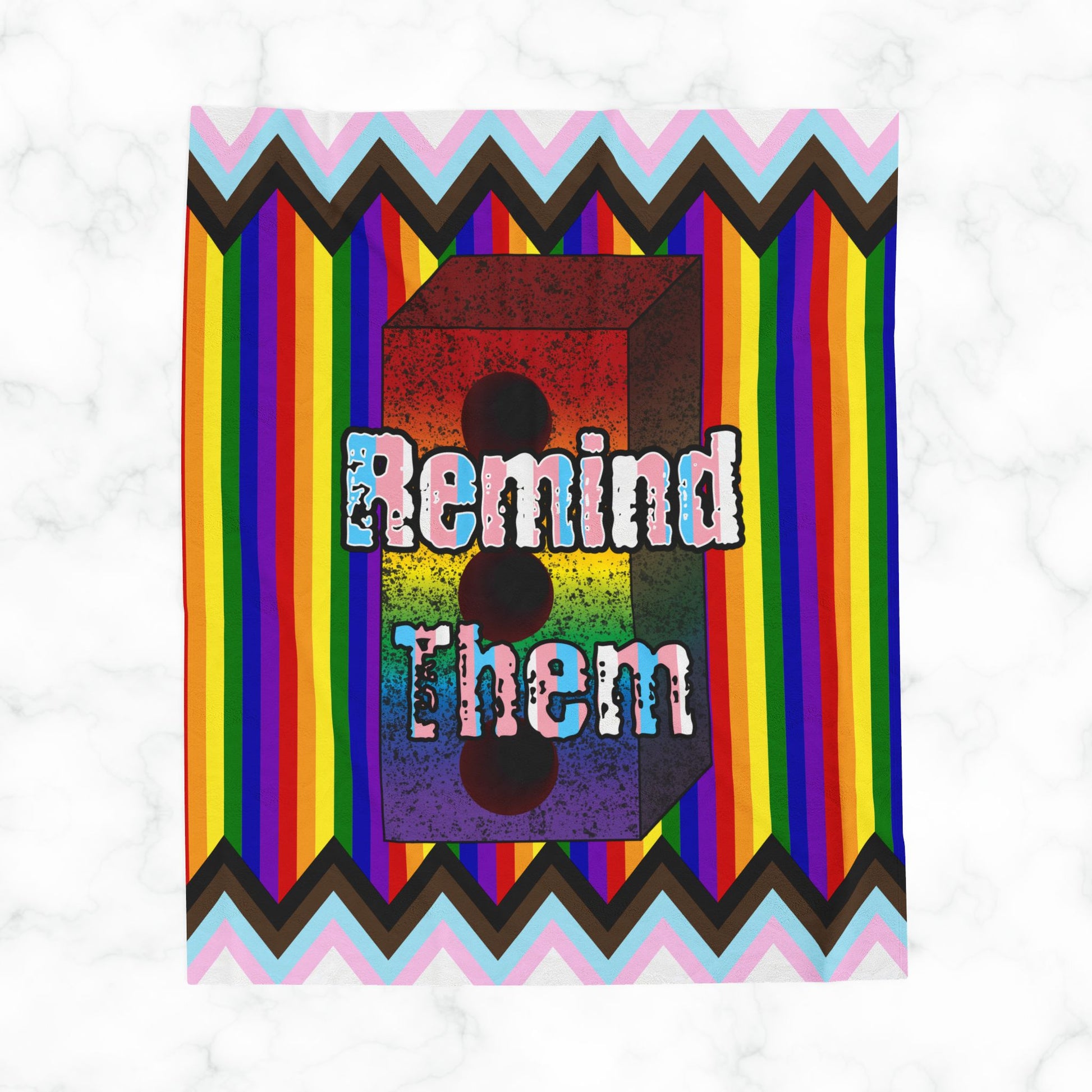 Remind Them Stonewall Brick Plush Throw Blanket