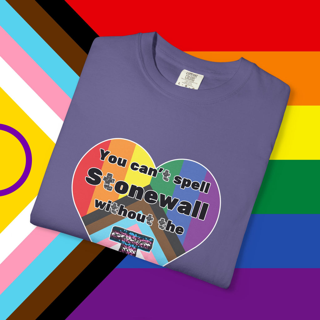 Trans Inclusion Stonewall Garment Dyed Tshirt