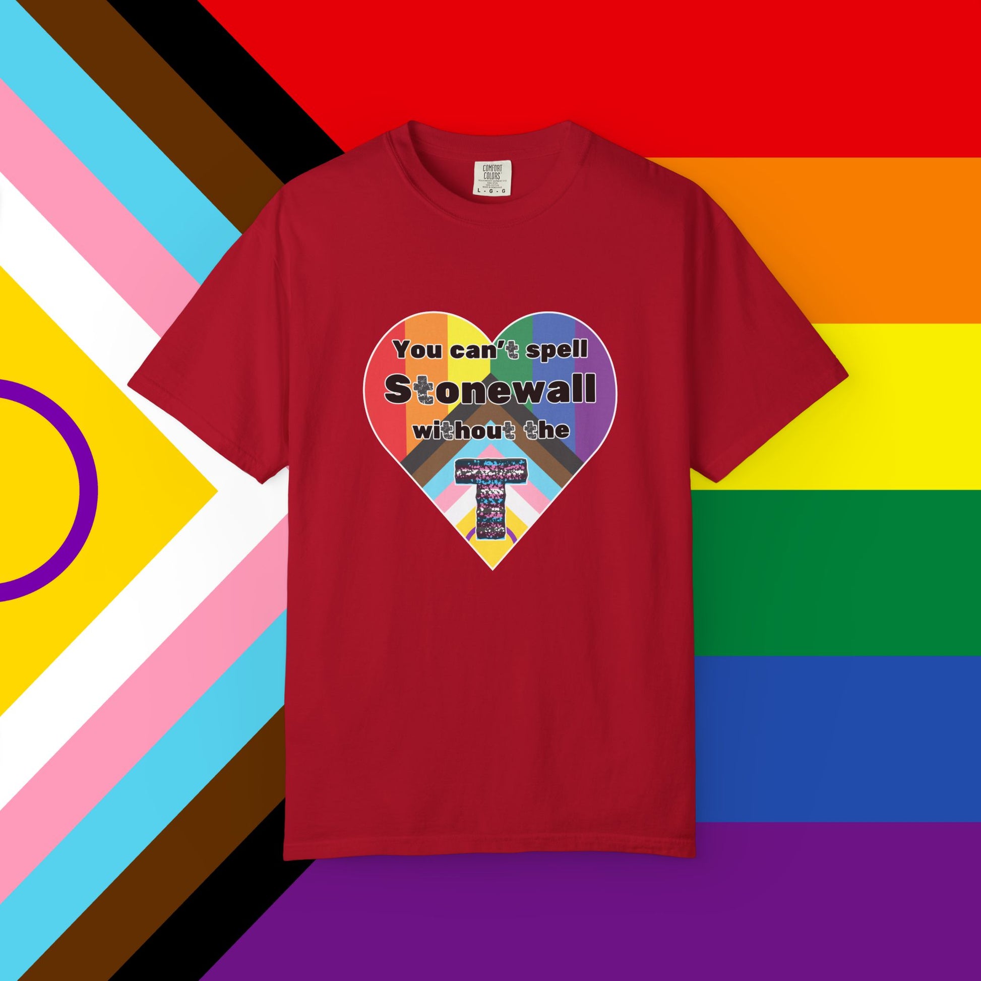 Trans Inclusion Stonewall Garment Dyed Tshirt
