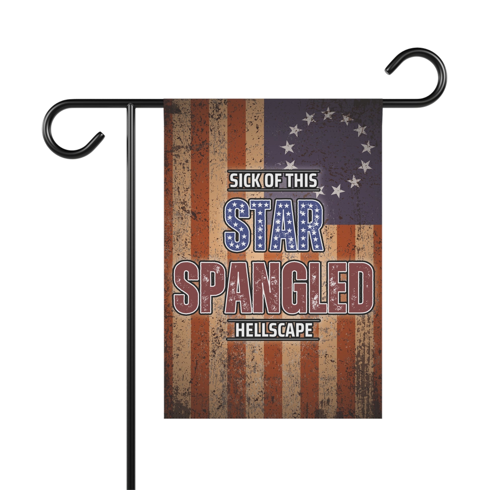 Star Spangled Hellscape 1776 American Flag Banner