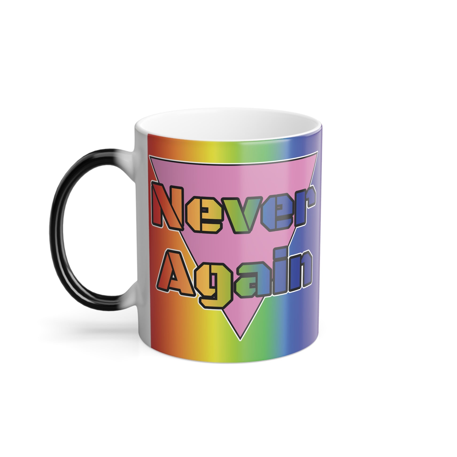 Never Again Bold Letters Color Morphing Mug