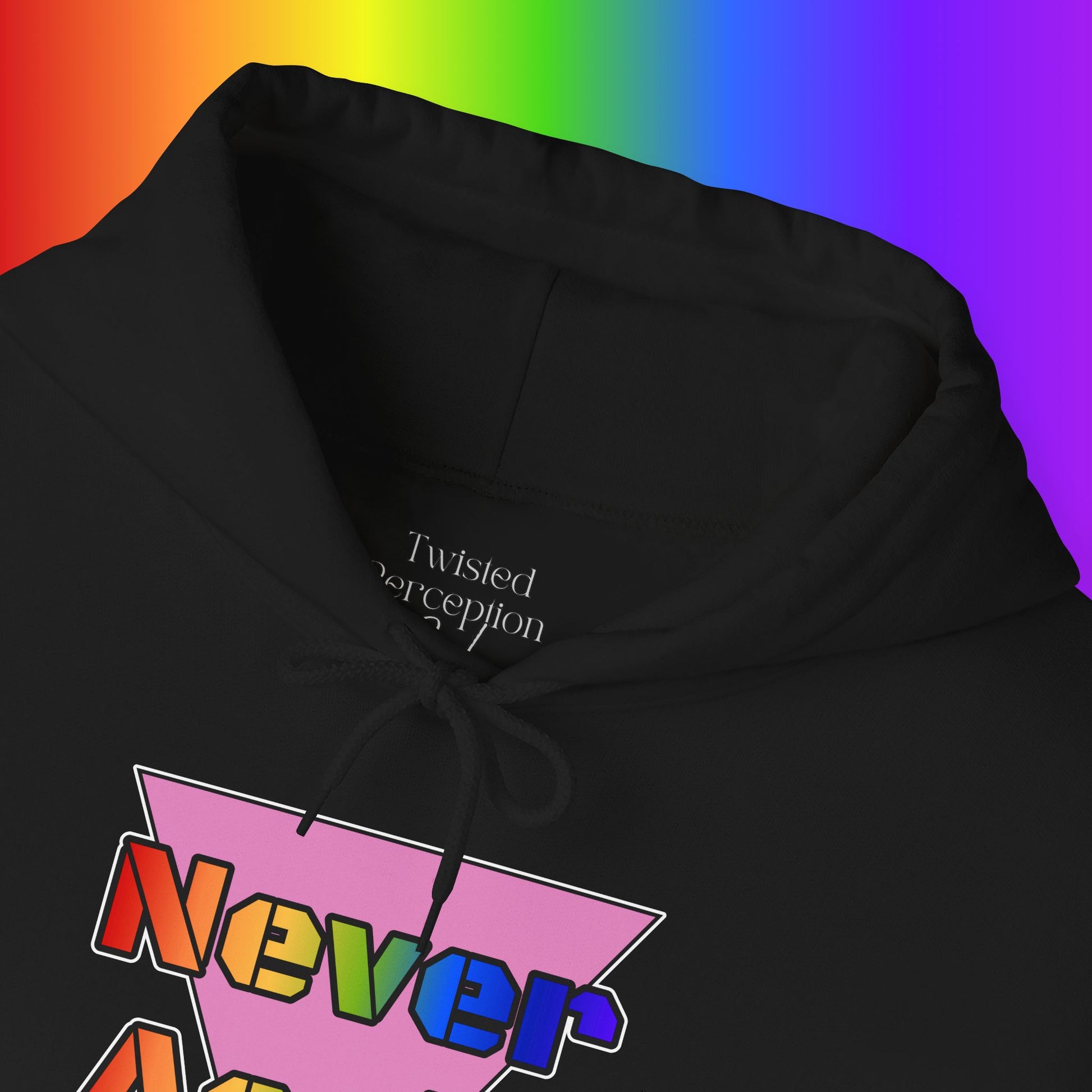Never Again Bold Letters Heavy Blend Hoodie