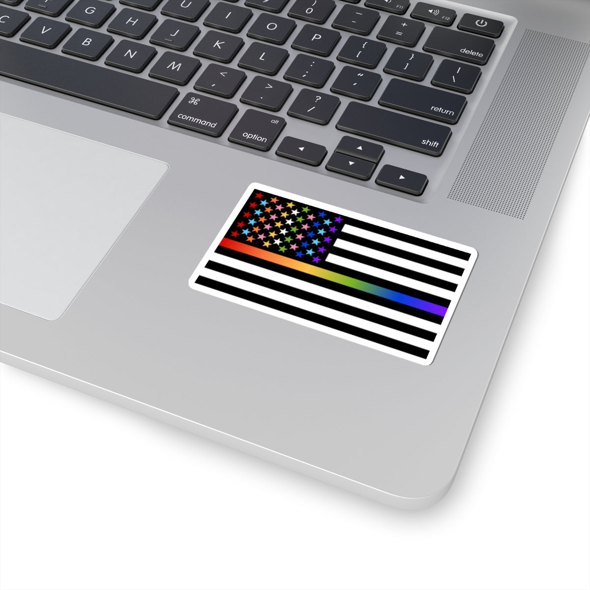 Thin Queer Line American Flag Stickers