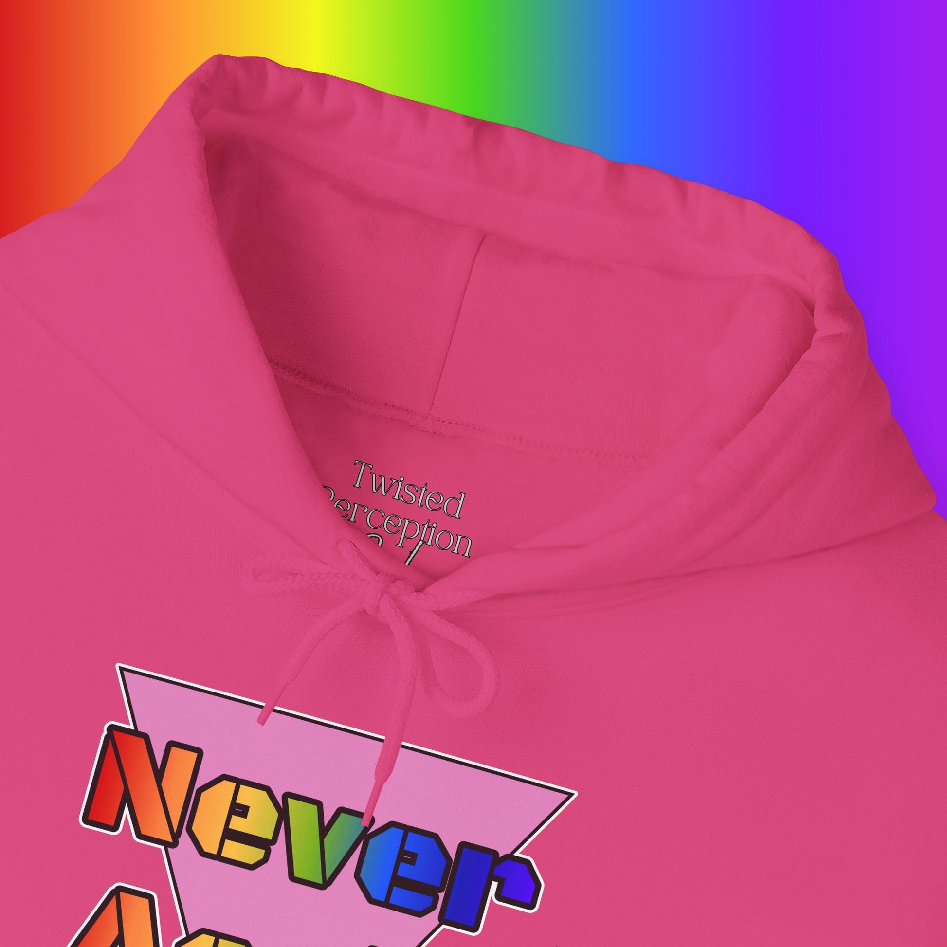 Never Again Bold Letters Heavy Blend Hoodie