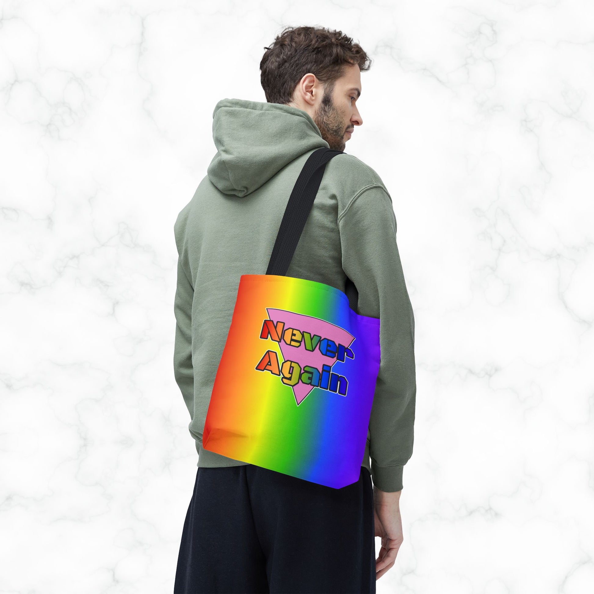 Never Again Bold Letters Tote Bag