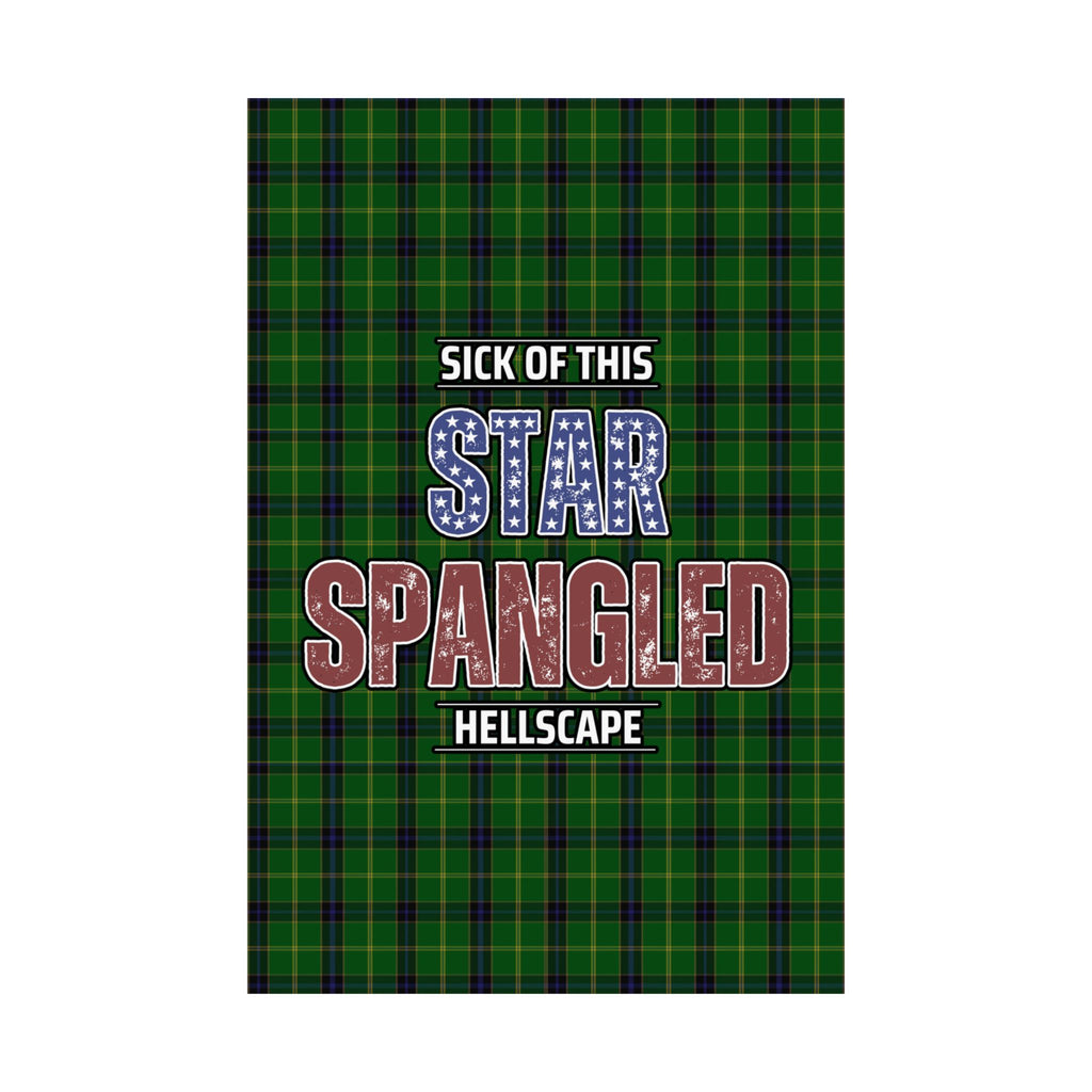 Star Spangled Hellscape Tartan Satin Poster
