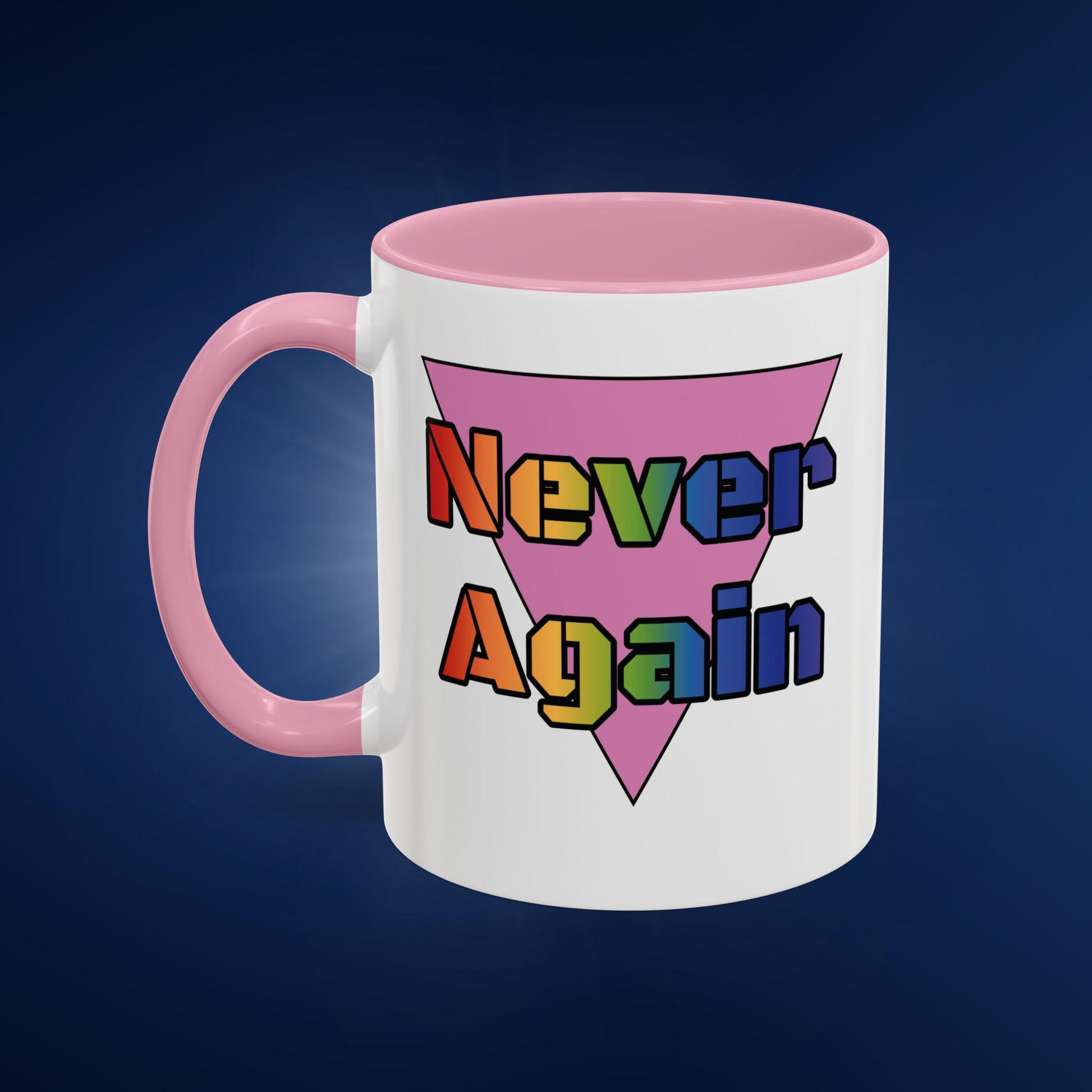 Colorful Bold Letters 'Never Again' Coffee Mug - 11oz & 15oz
