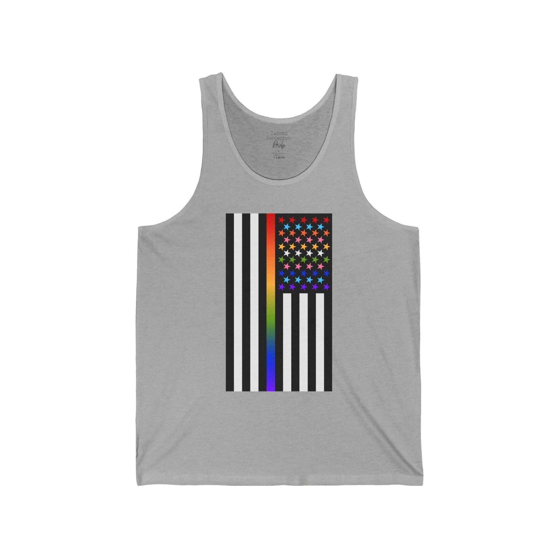 Thin Queer Line American Flag Tank Top