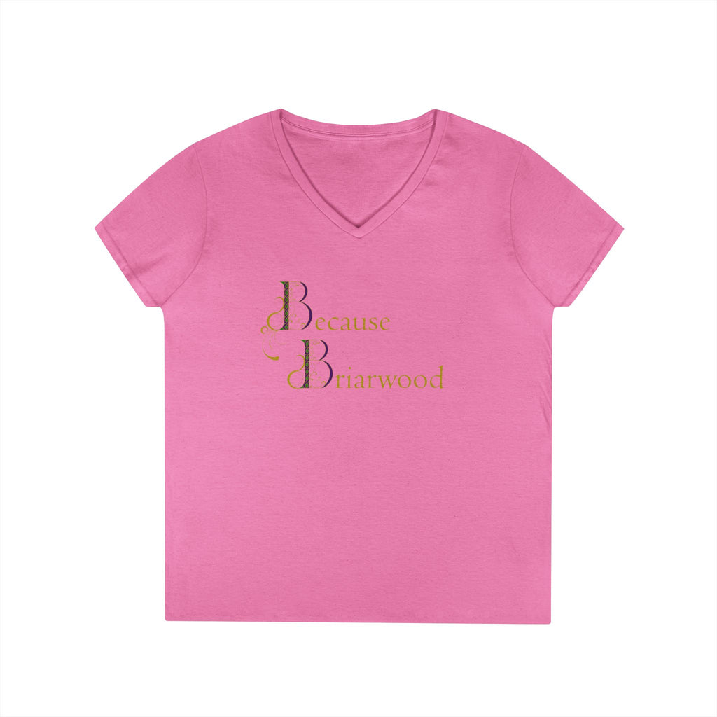 Because Briarwood Fem Cut V-Neck T-Shirt