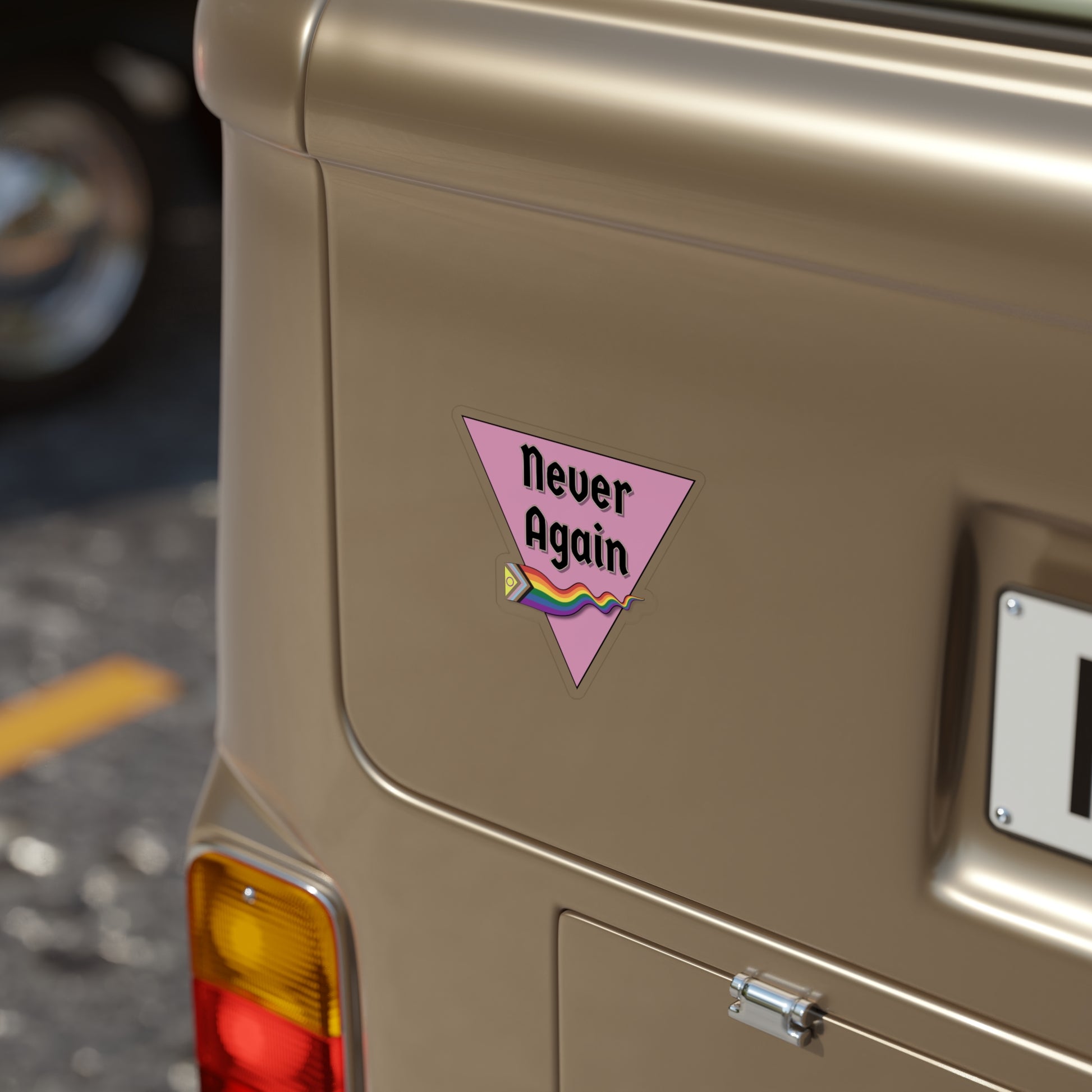 Never Again Die-Cut Outdoor Sticker