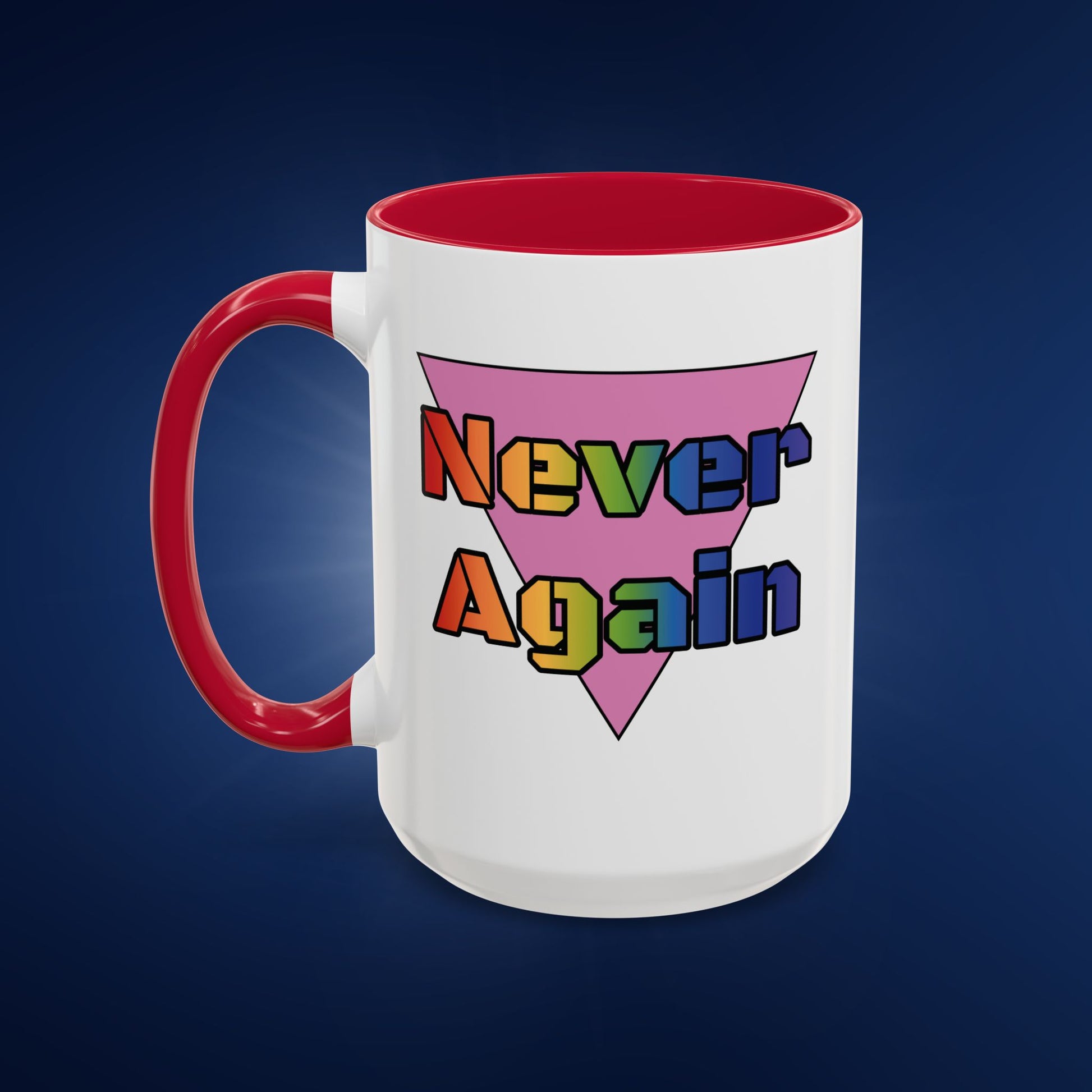 Colorful Bold Letters 'Never Again' Coffee Mug - 11oz & 15oz