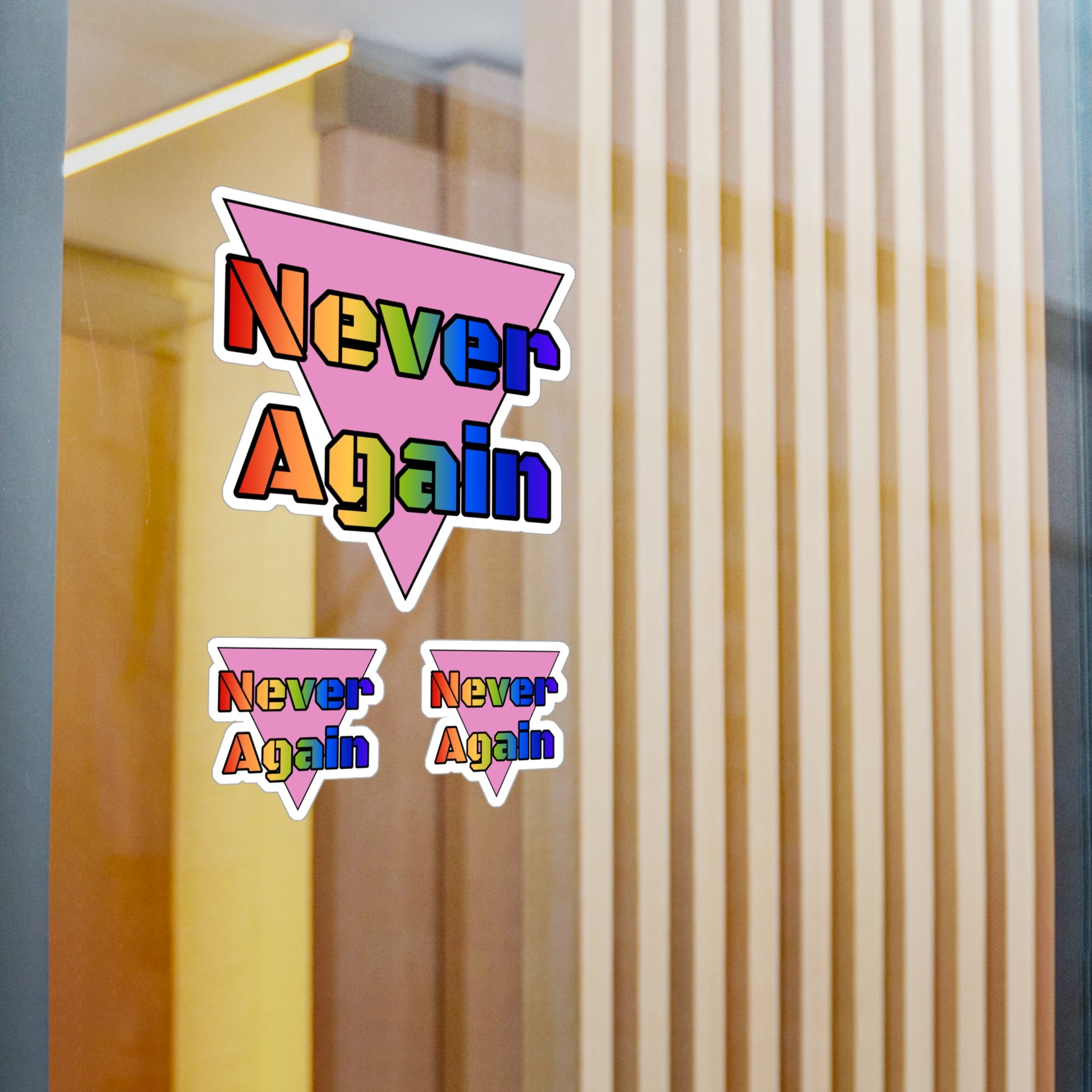 Never Again Bold Kiss-Cut Vinyl Decals