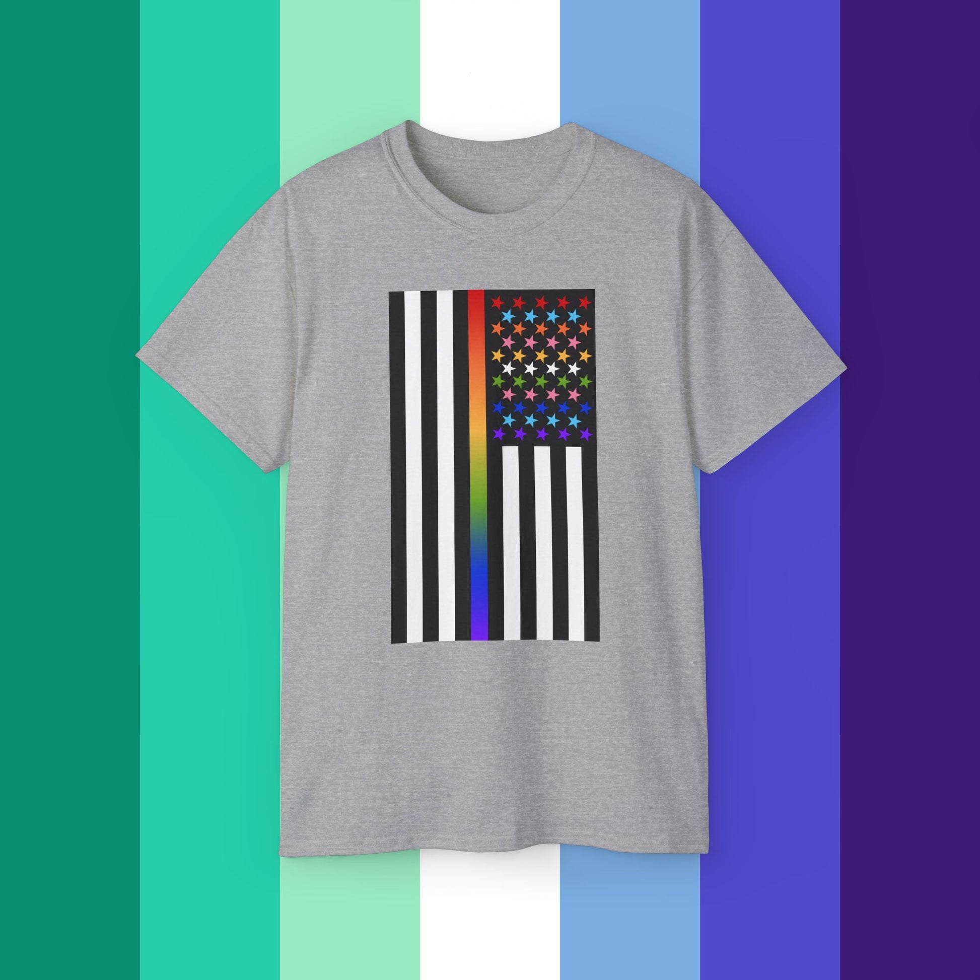 Thin Queer Line American Flag Ultra Cotton T-shirt
