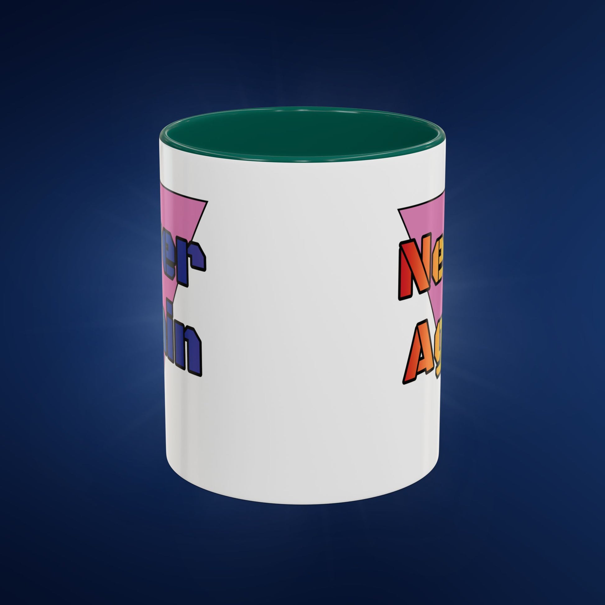 Colorful Bold Letters 'Never Again' Coffee Mug - 11oz & 15oz