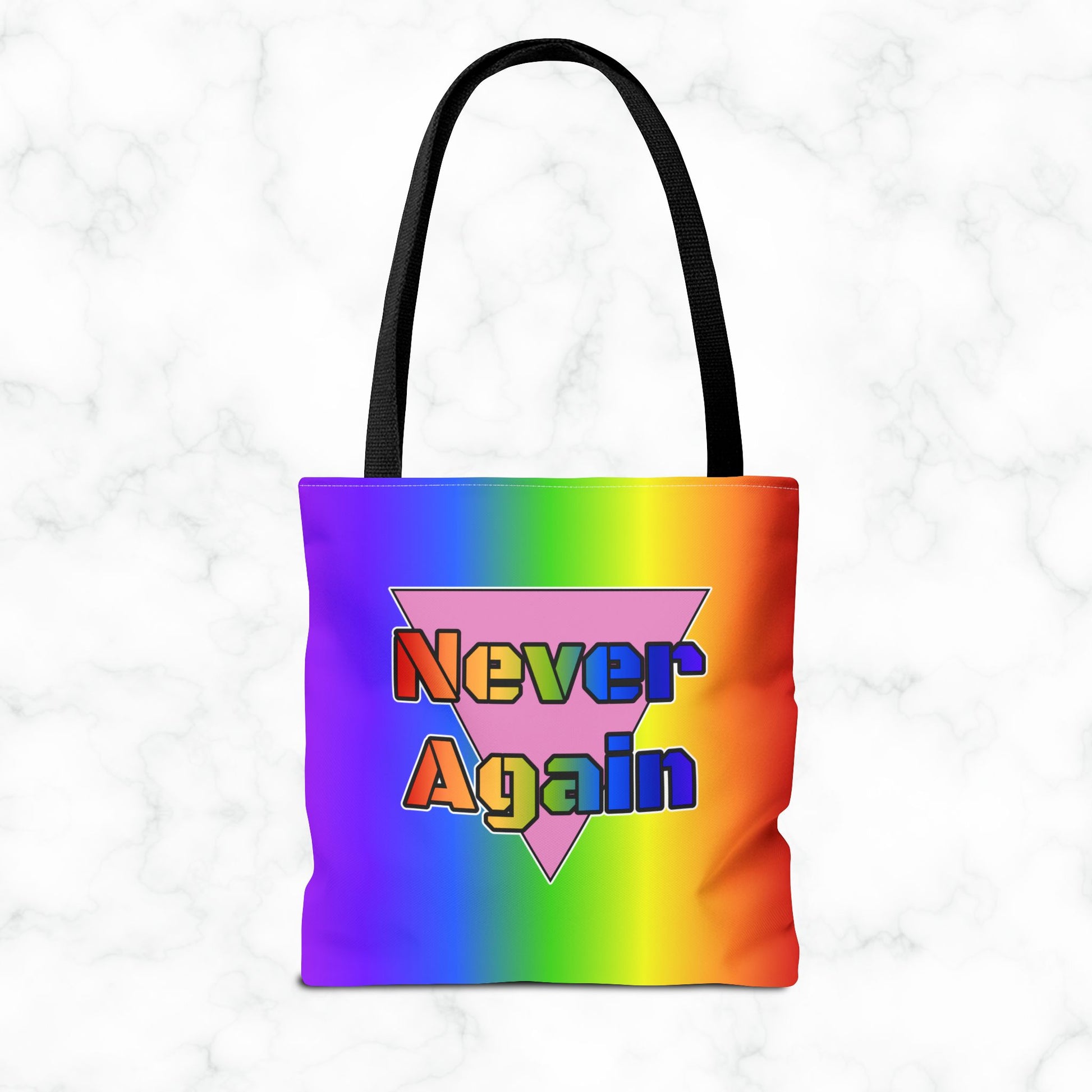 Never Again Bold Letters Tote Bag