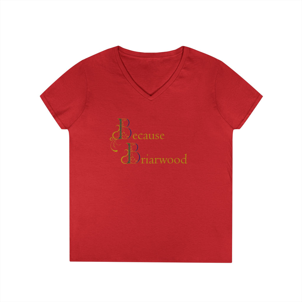 Because Briarwood Fem Cut V-Neck T-Shirt