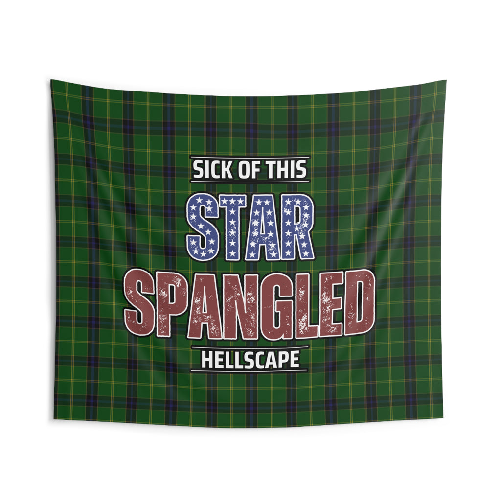 Star Spangled Hellscape Tartan Wall Tapestry
