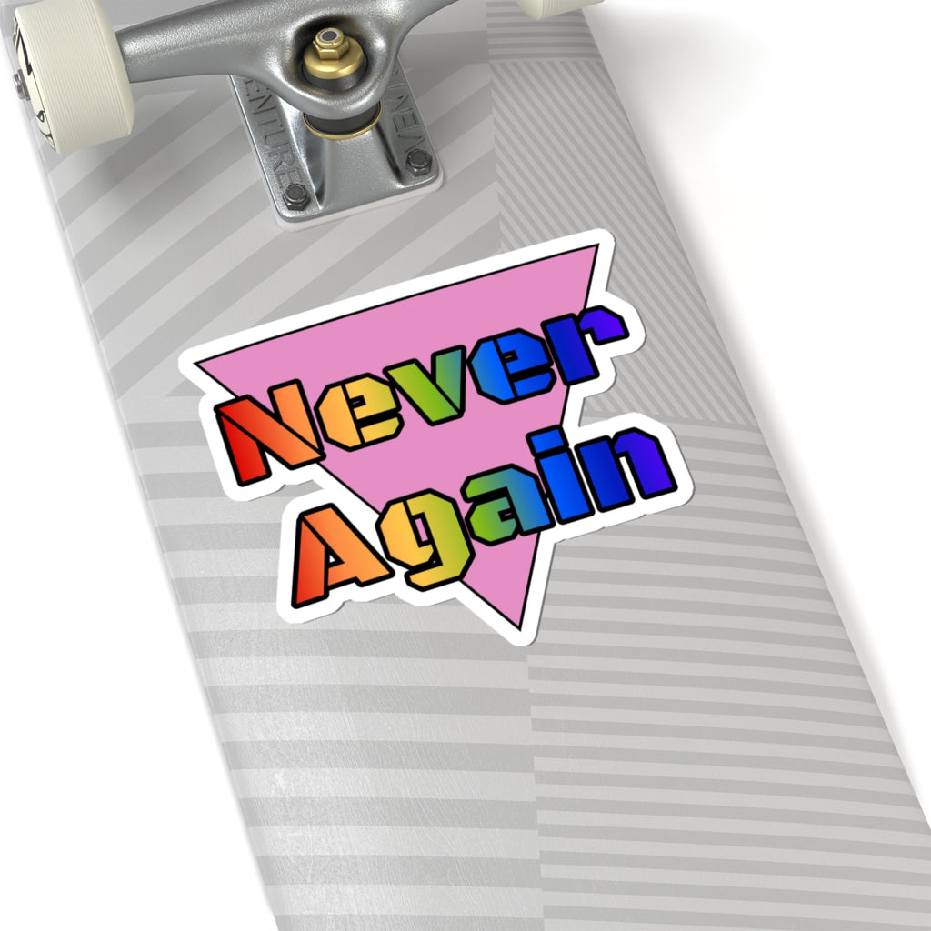 Never Again Bold Letters Kiss-Cut Stickers