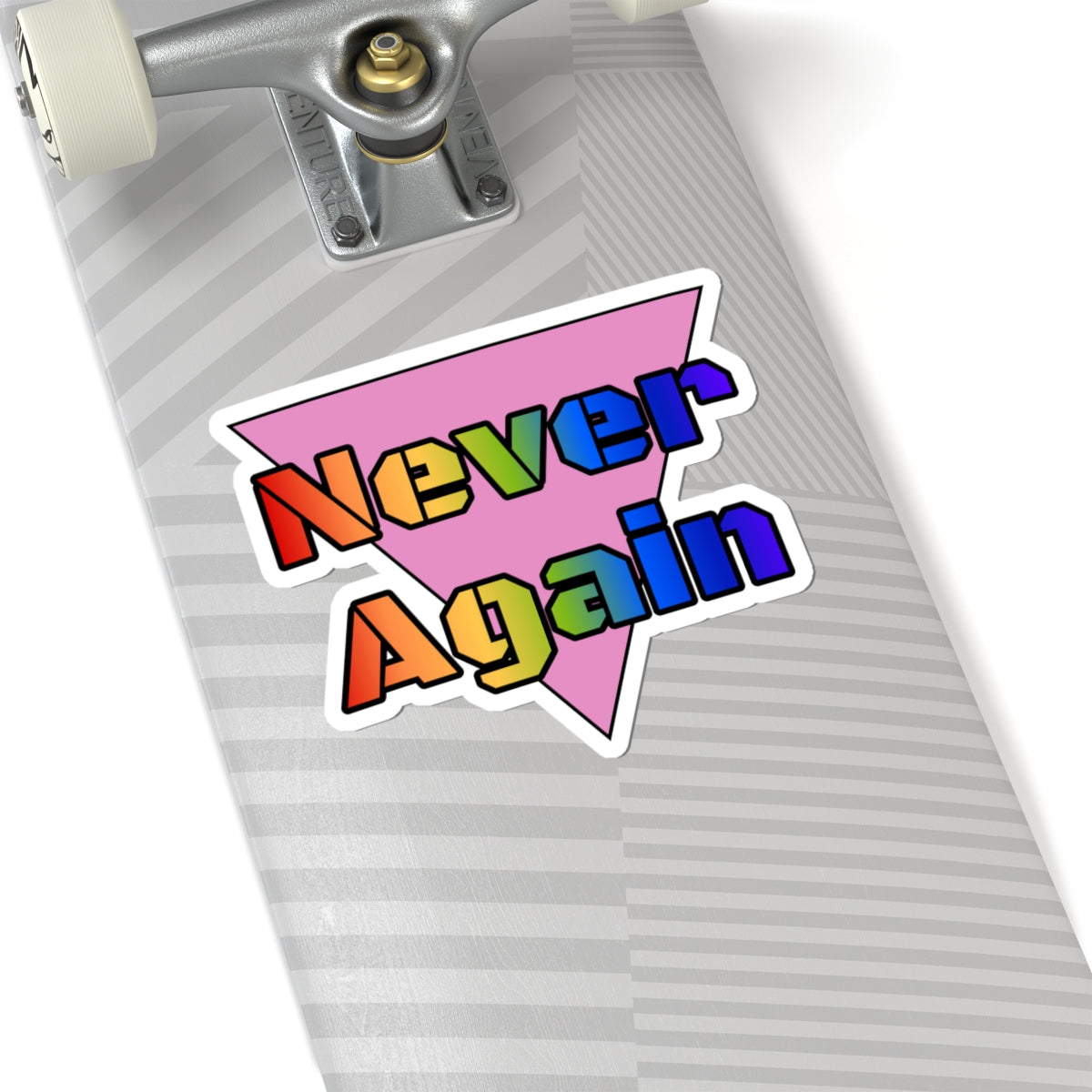 Never Again Bold Letters Kiss-Cut Stickers