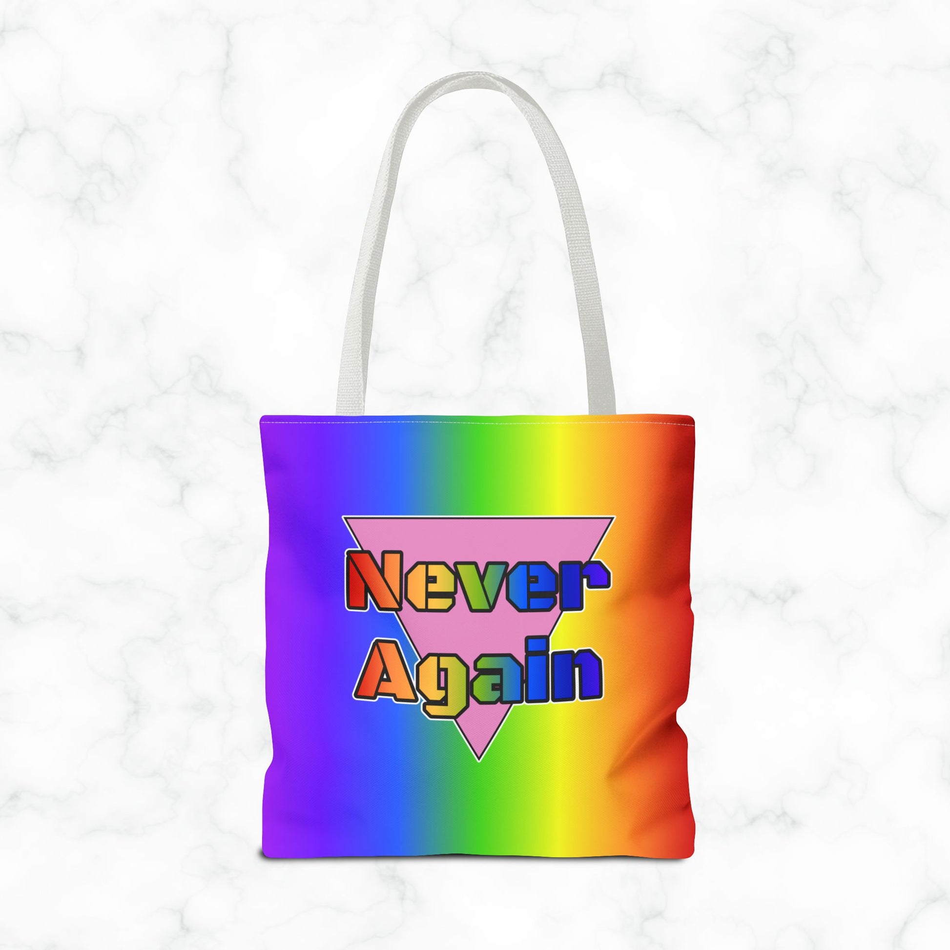 Never Again Bold Letters Tote Bag
