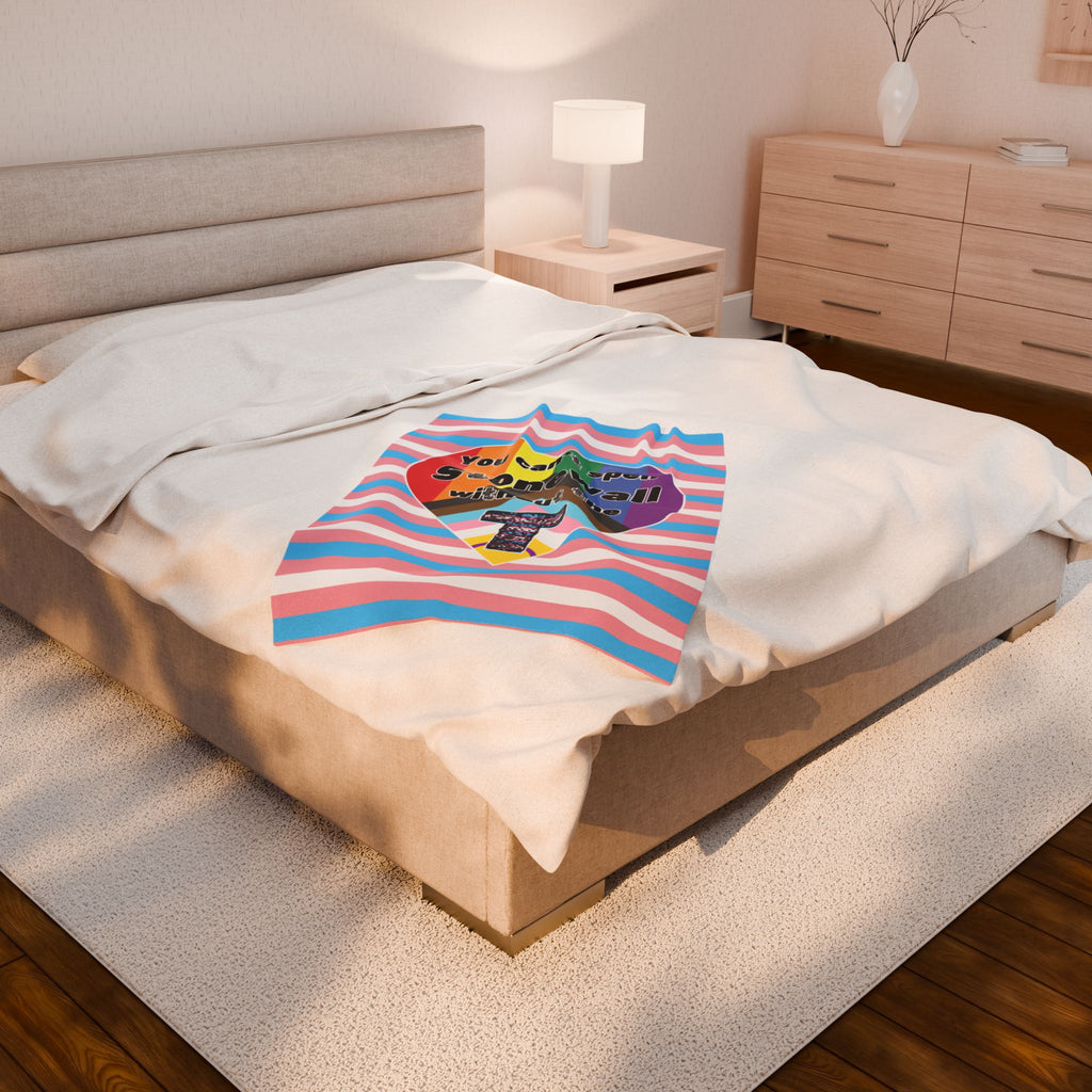 Trans Pride Stonewall Velveteen Plush Blanket