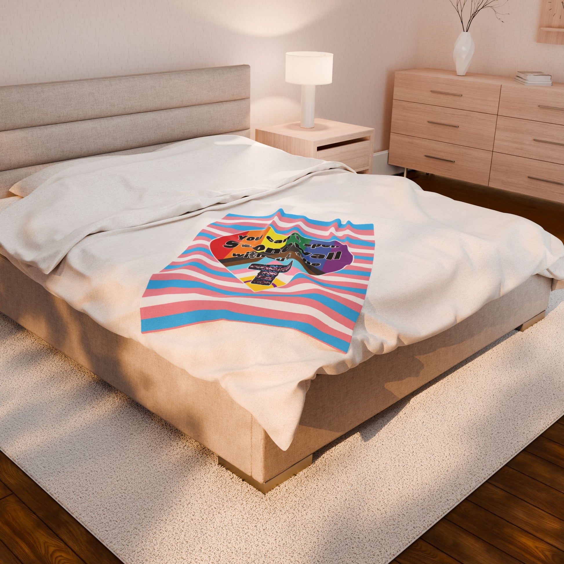 Trans Pride Stonewall Velveteen Plush Blanket