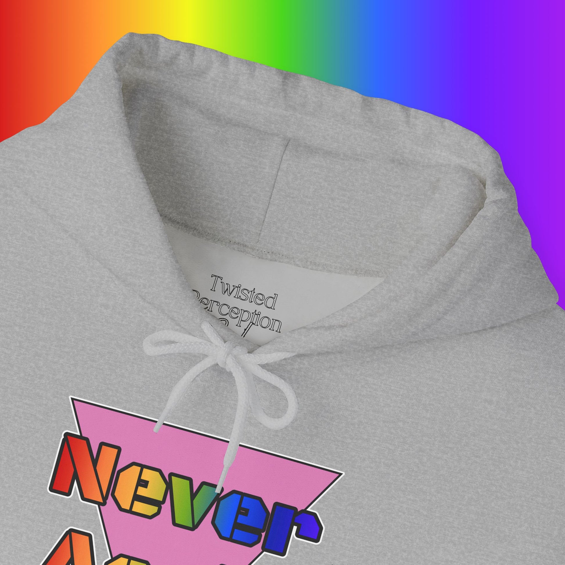 Never Again Bold Letters Heavy Blend Hoodie