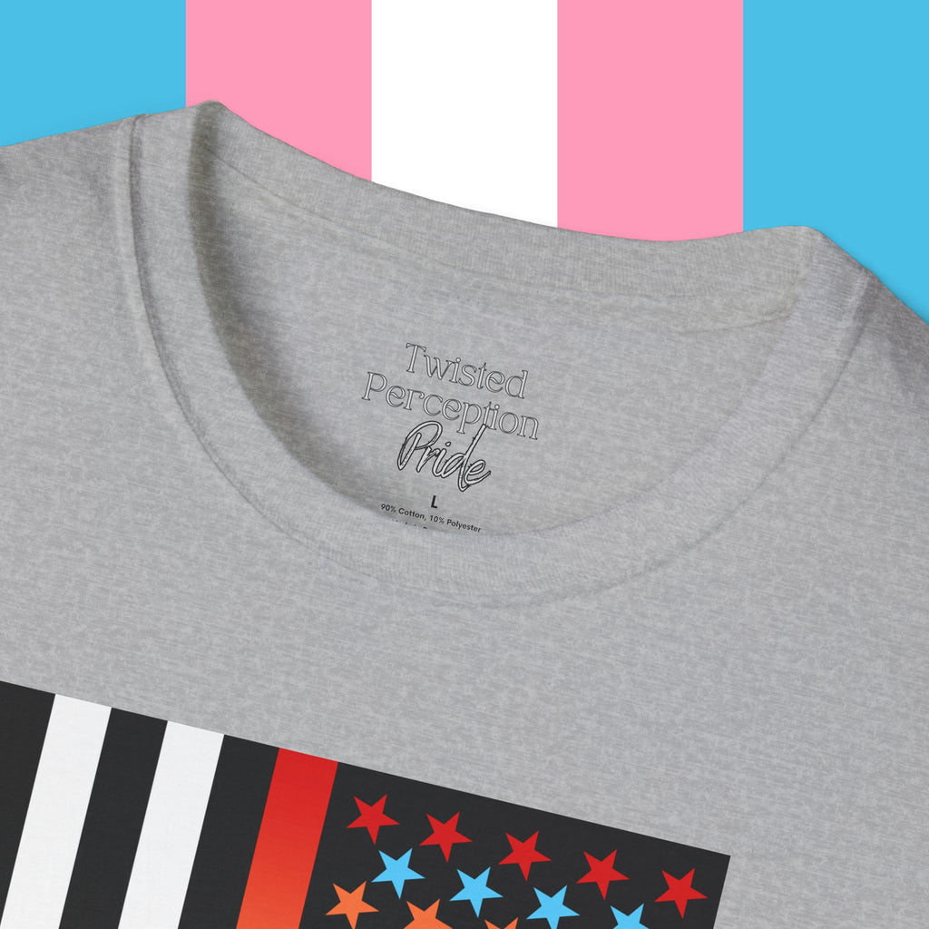 Thin Queer Line Pride Flag Unisex Softstyle T-shirt