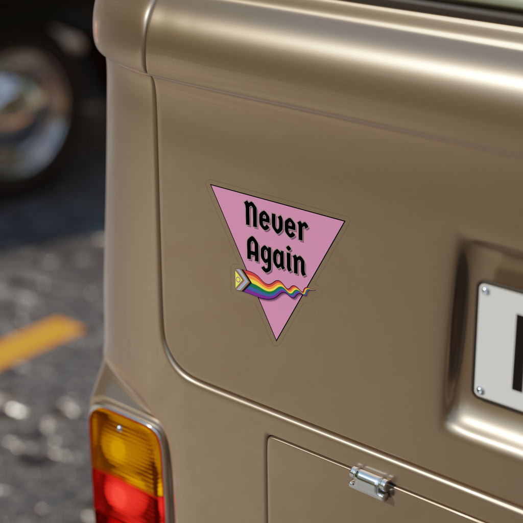 Never Again Die-Cut Outdoor Sticker
