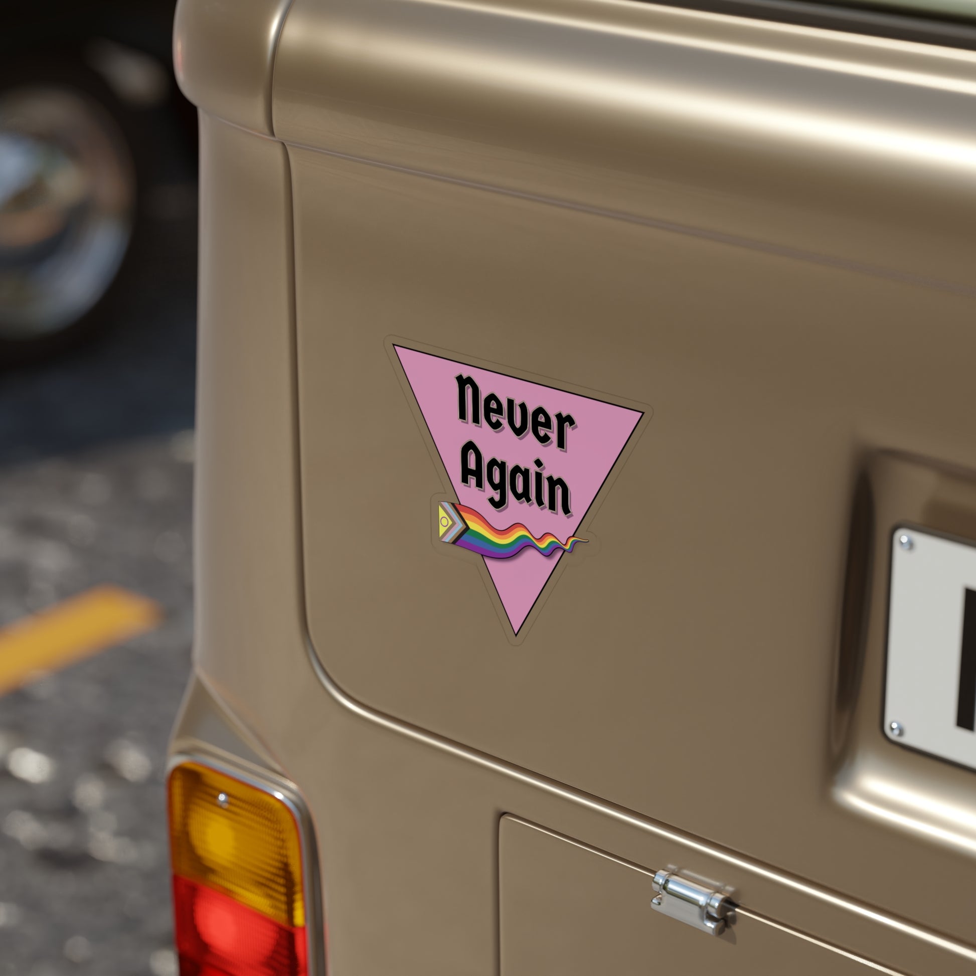 Never Again Die-Cut Outdoor Sticker