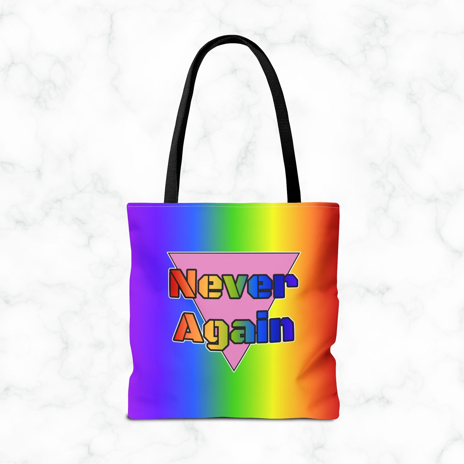 Never Again Bold Letters Tote Bag
