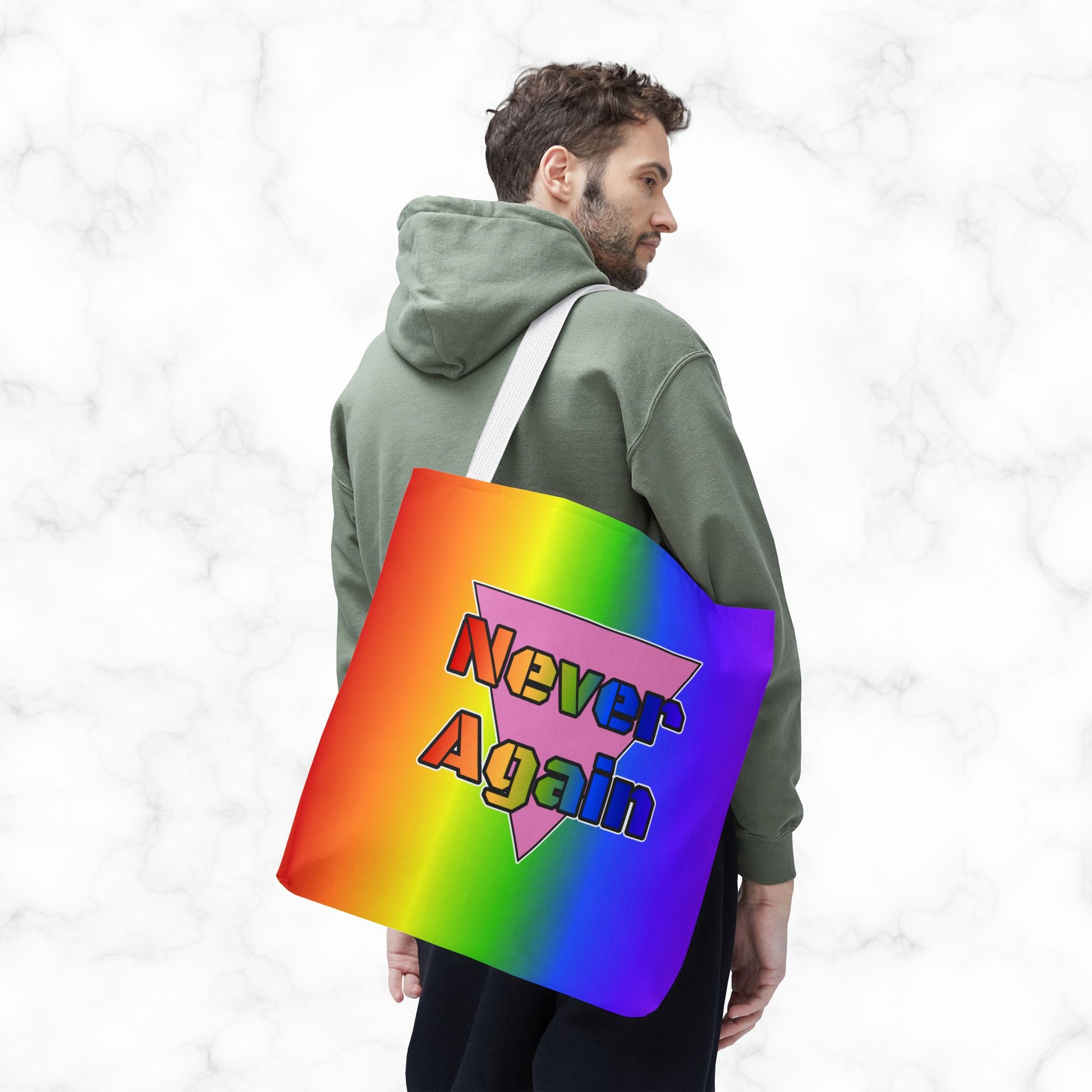 Never Again Bold Letters Tote Bag