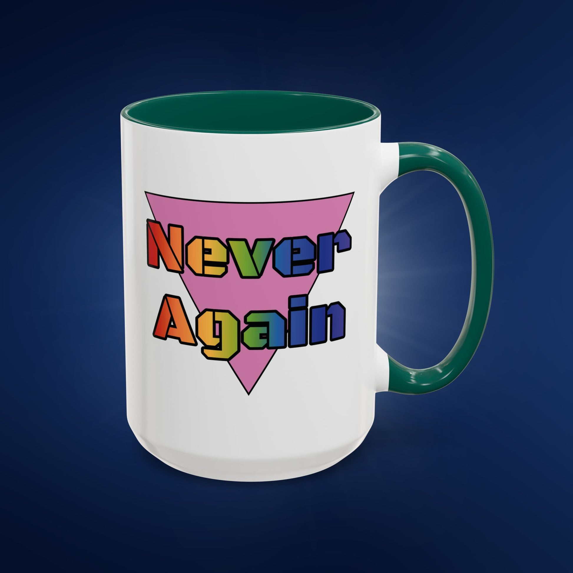 Colorful Bold Letters 'Never Again' Coffee Mug - 11oz & 15oz