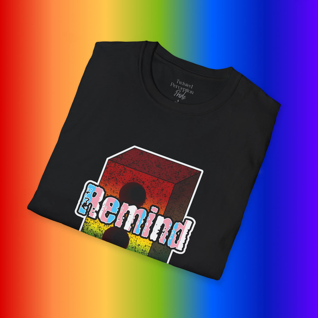 'Remind Them' Stonewall Uprising Rainbow Brick Graphic Tee
