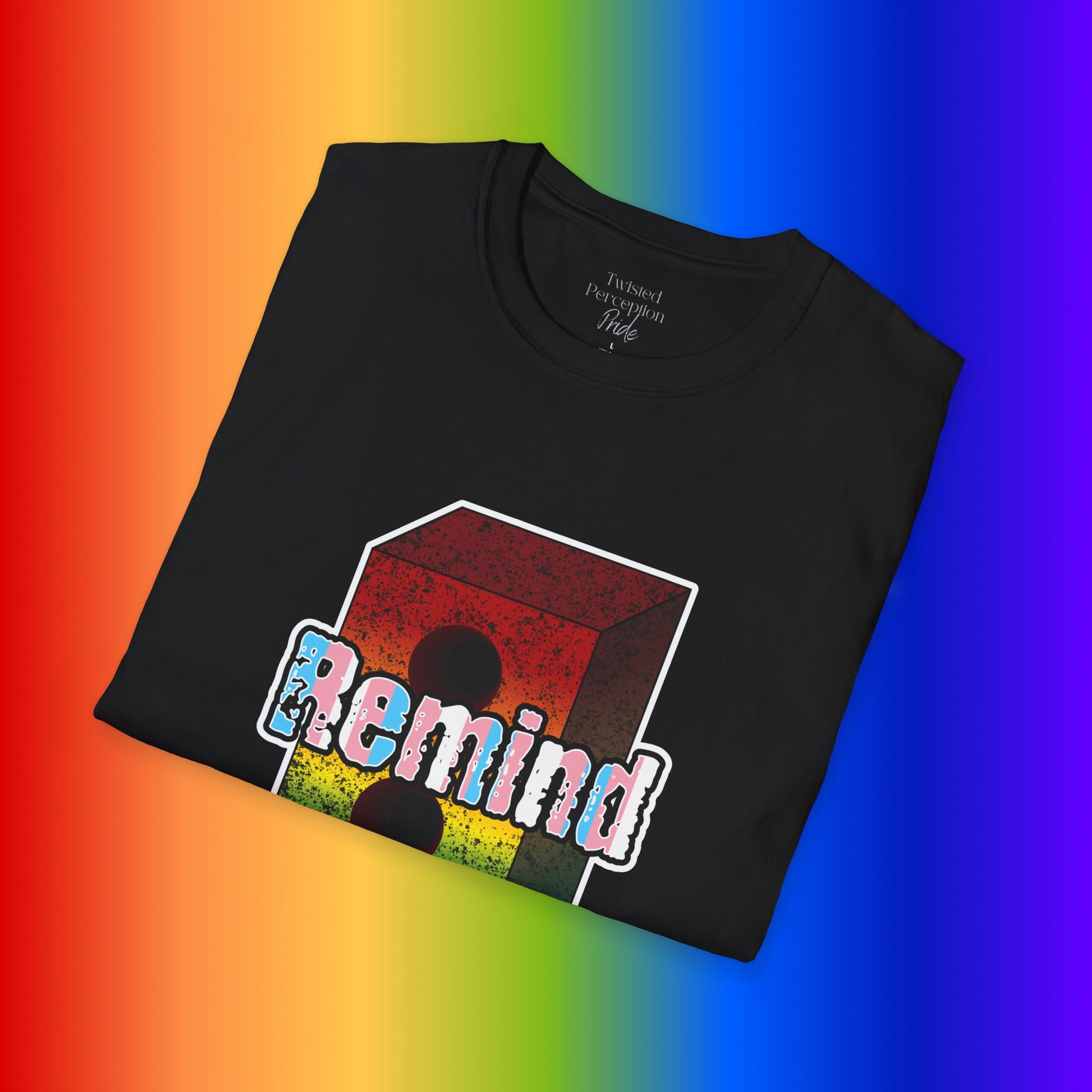'Remind Them' Stonewall Uprising Rainbow Brick Graphic Tee